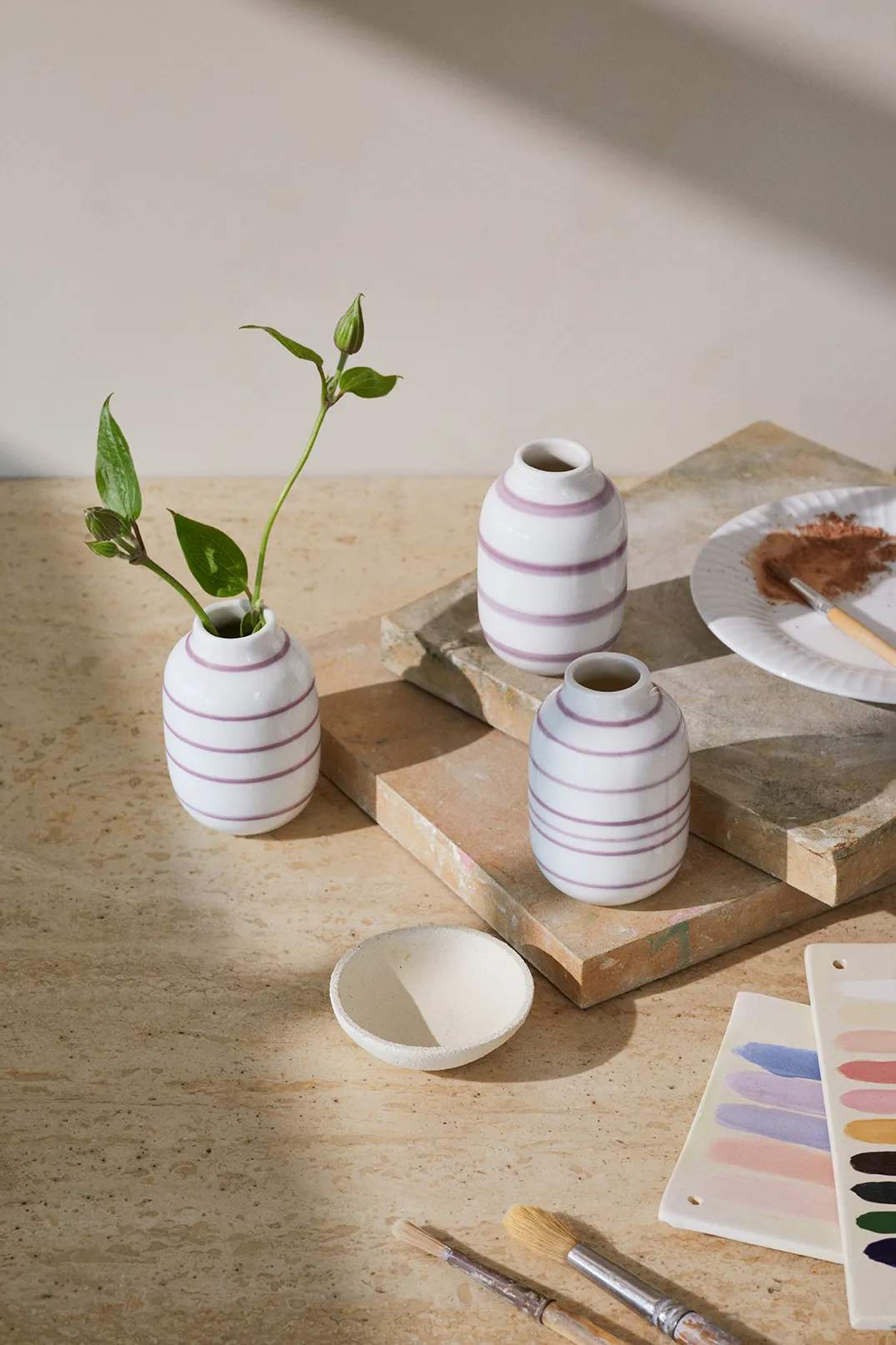 Kähler Vaser Omaggio Vase - 3 stk. i Lavendel, 8,5 cm, 2