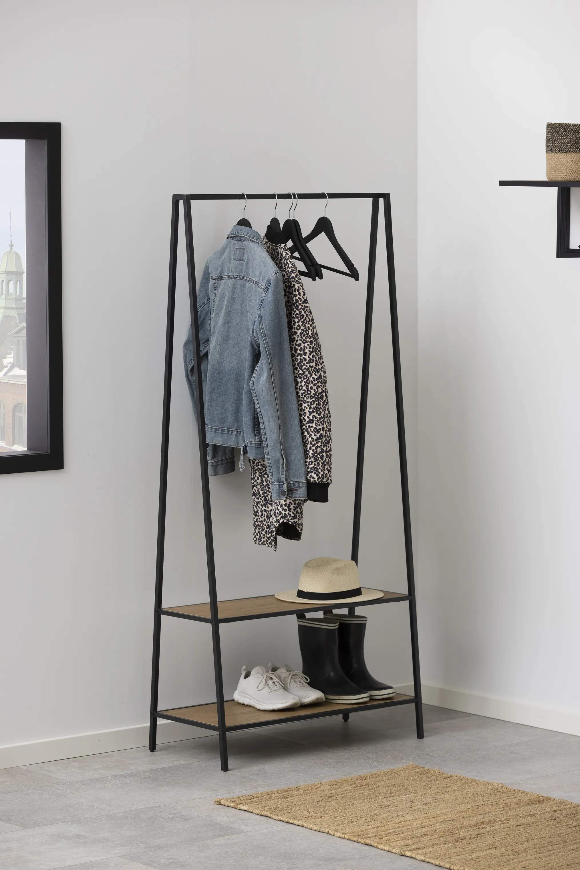 CASA Living Tøjstativer Seaford Garderobestativ i sort/natur, 3