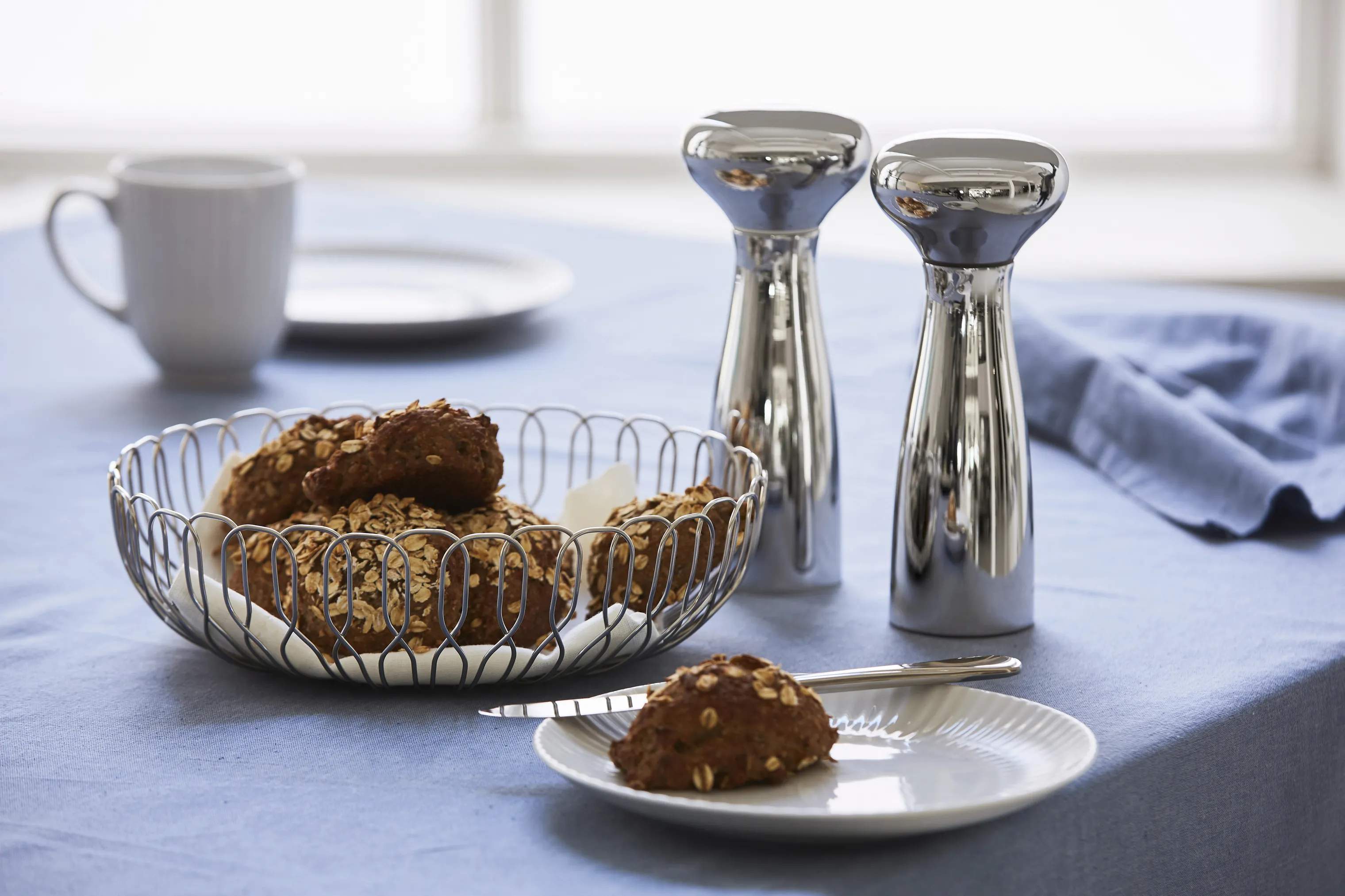 Georg Jensen Brødkurve Alfredo Brødkurv i Sølvfarvet, 26 cm, 3