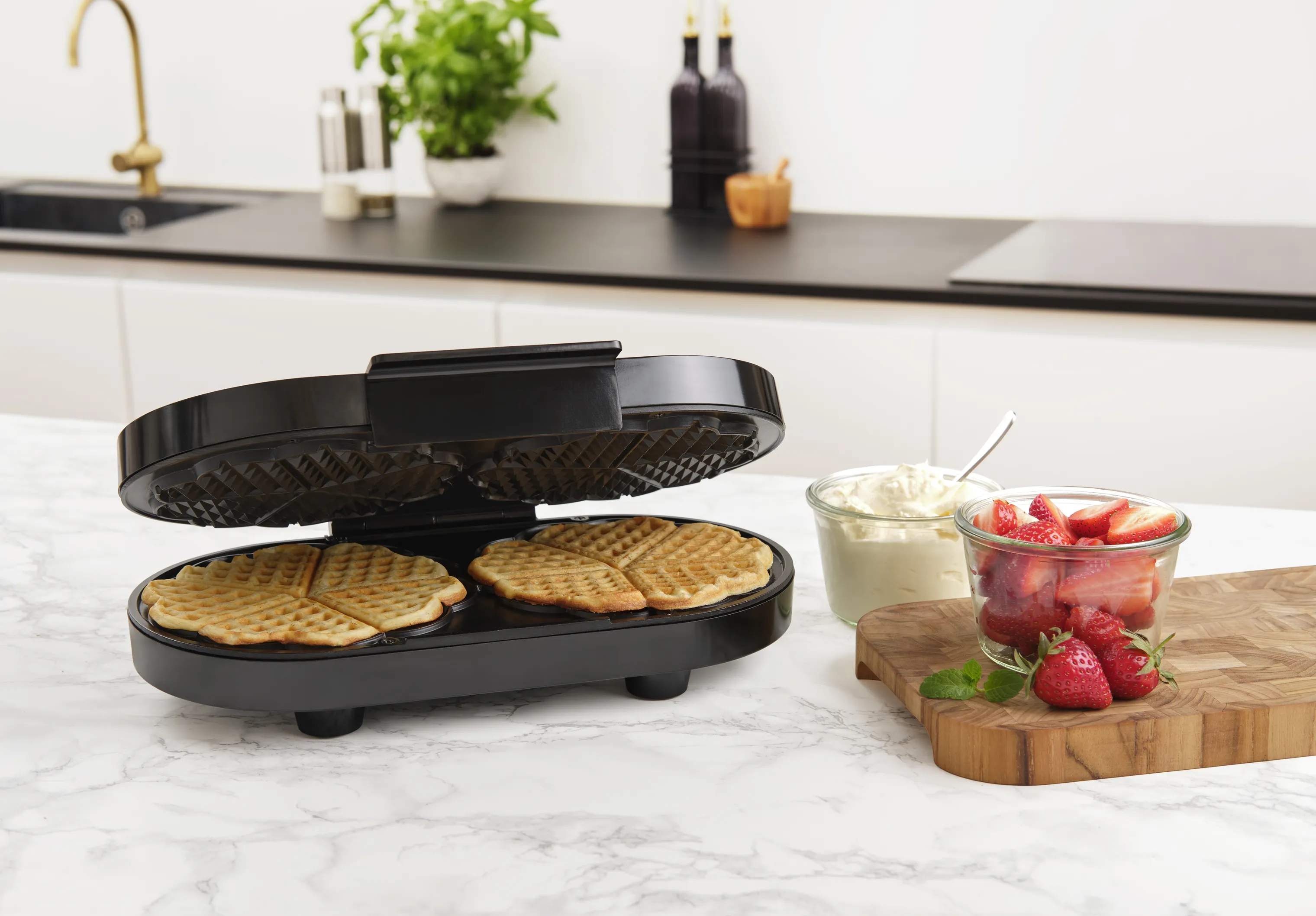 Cook & Baker Vaffeljern Dobbeltvaffeljern i Stål, 3