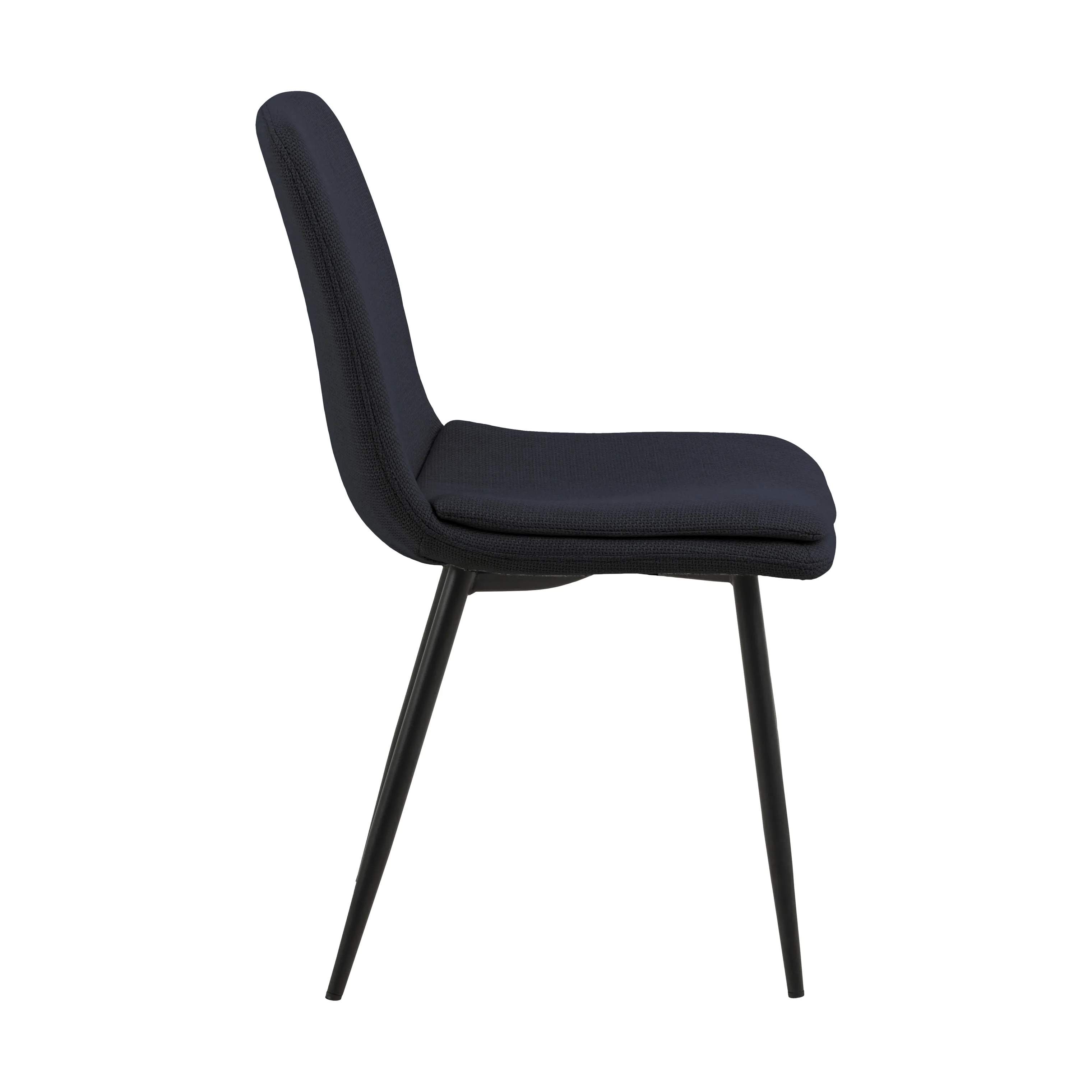 CASA Living Spisebordsstole Becca Spisebordsstol - 4 stk i Mørkeblå/mat sort, 4 stk., 4