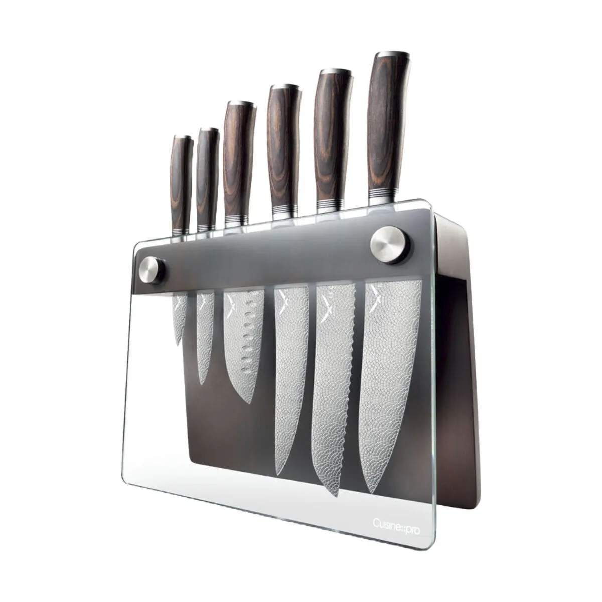 THE CUSTOM CHEF™ Knivblokke med knive Cuisine::pro Le Connoisseur LE CONNOISSEUR™ Epicure Knivblok - 7 dele i Brun, 1