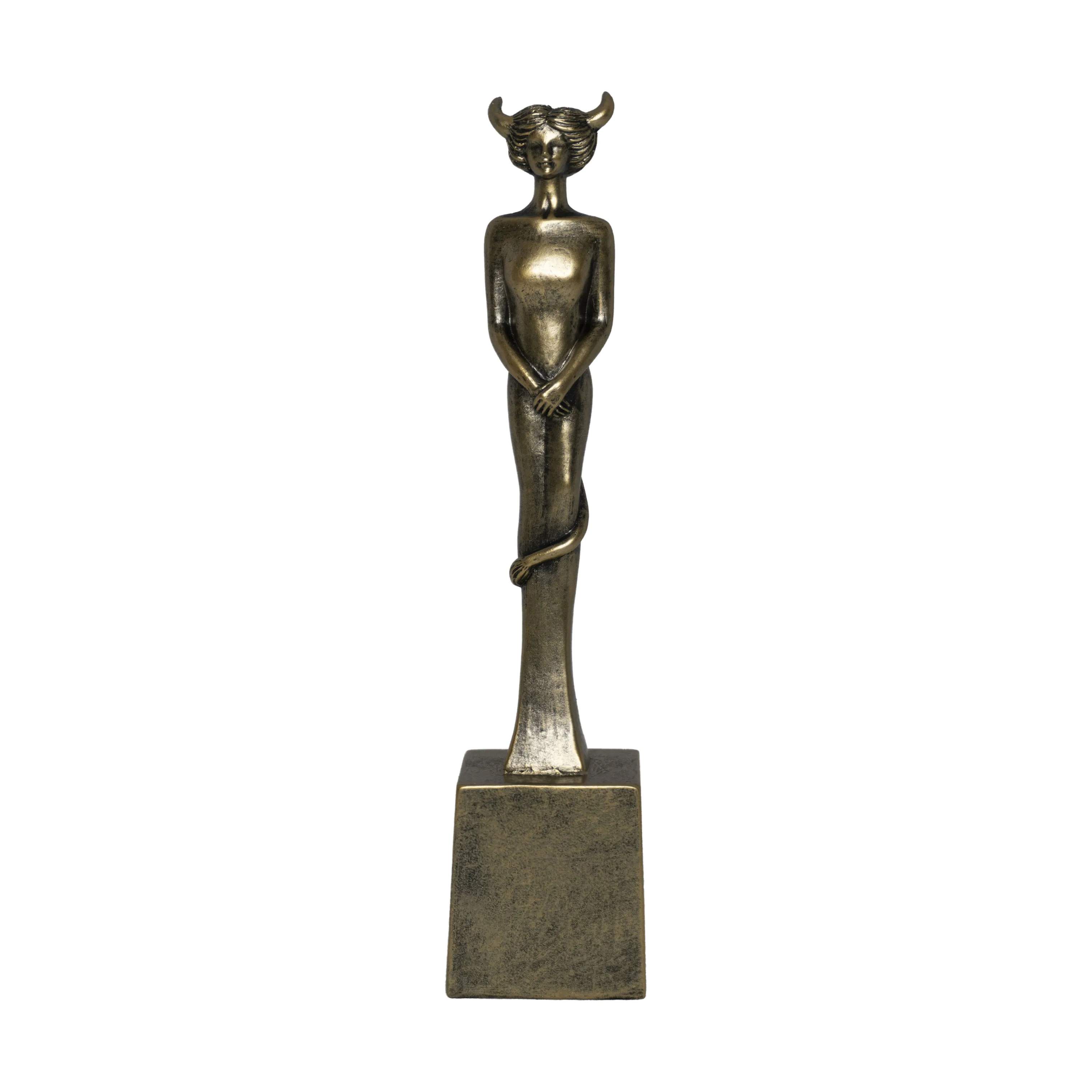 Stjernetegnsfigur - Tyren, bronze look, large