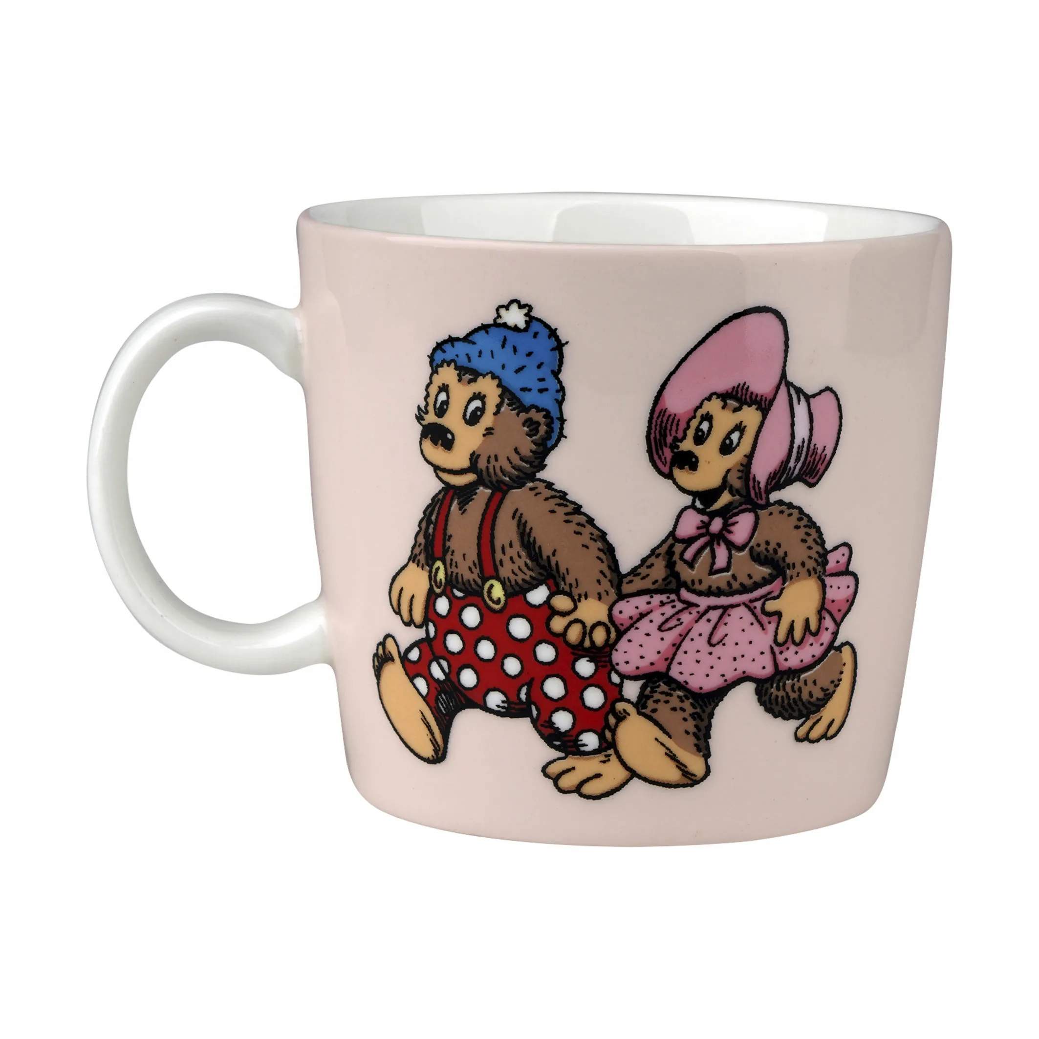 Barbo Toys Krus og kopper med hank RASMUS KLUM Krus - Kindkys i Beige/hvid/lyserød, 3