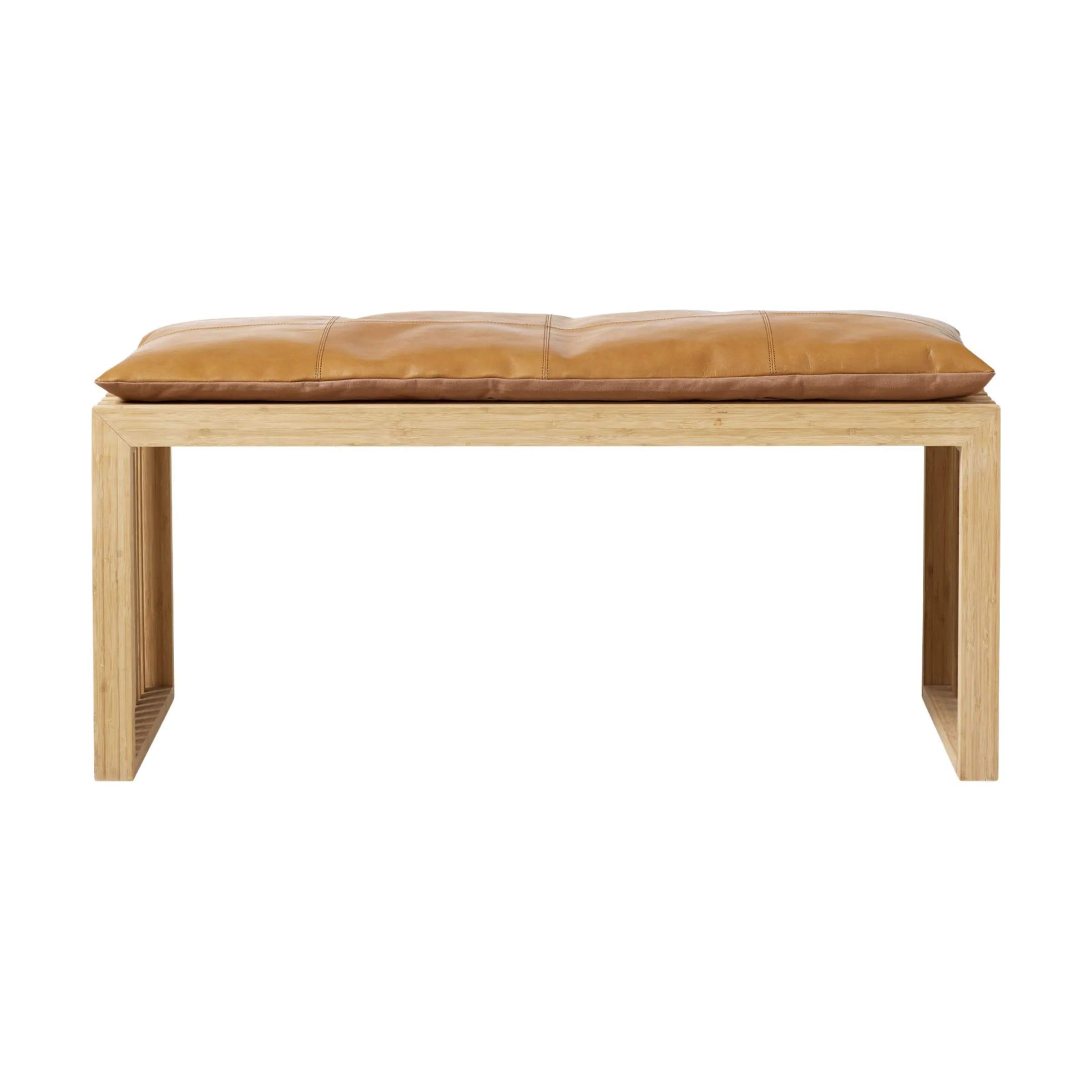 cinas Skamler Rib Bænk inkl. brun hynde i Bambus/brun, 104 cm, 4