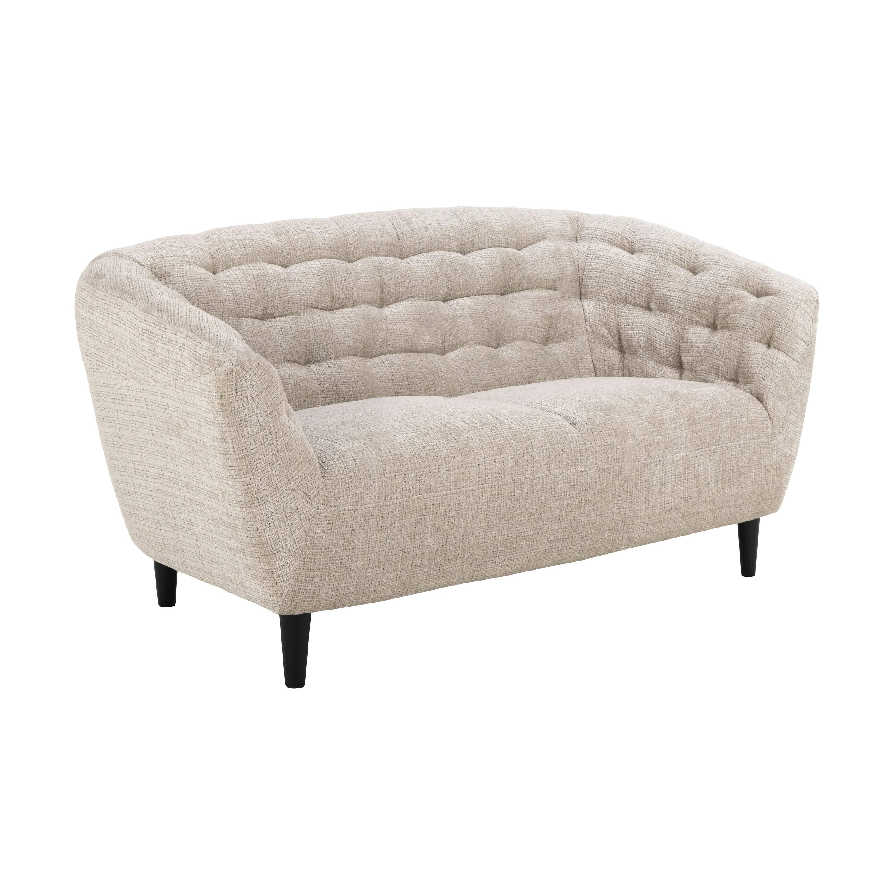 CASA Living Sofaer Ria Sofa i Beige/sort, 150 cm, 4