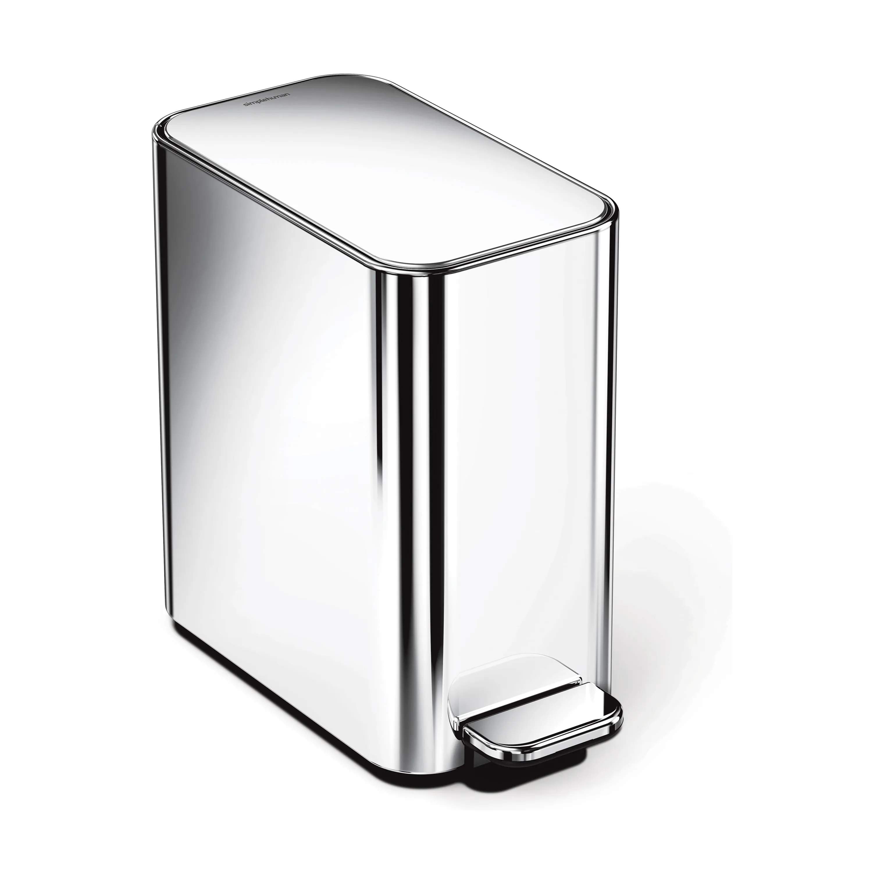 Simplehuman Pedalspande Smal Pedalspand i Blank stål, 1