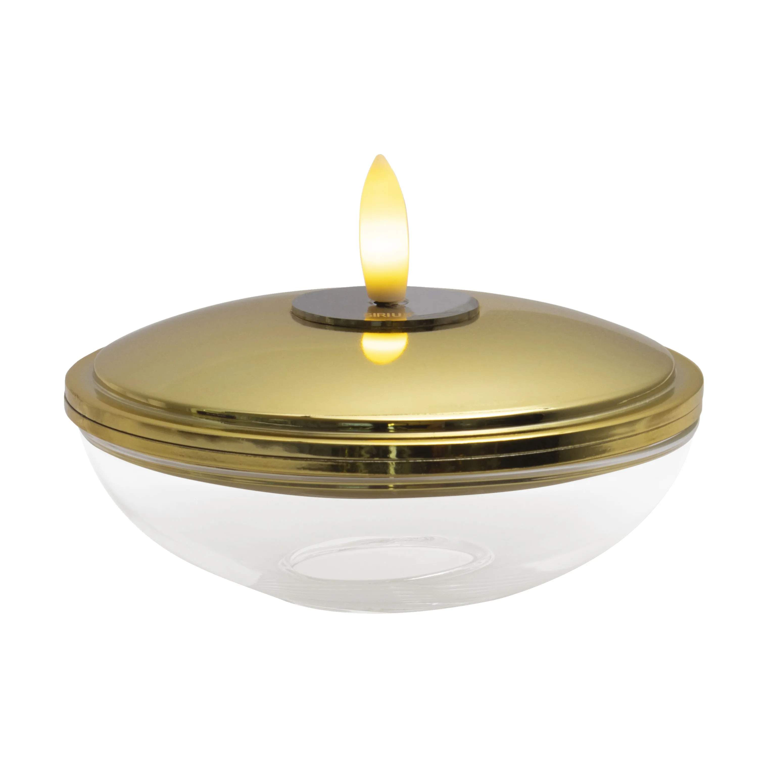 Lia LED Lampe, klar/guld, large