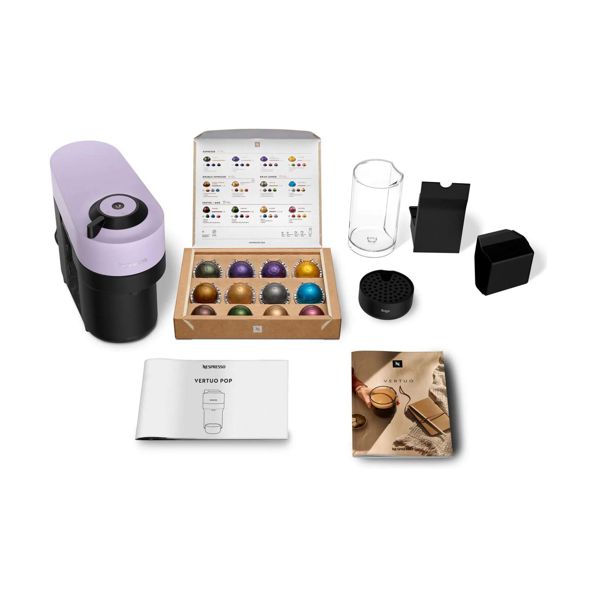 Sage Nespresso kapselmaskiner Vertuo Pop+ Deluxe Kapsel Kaffemaskine i Lilac, 2