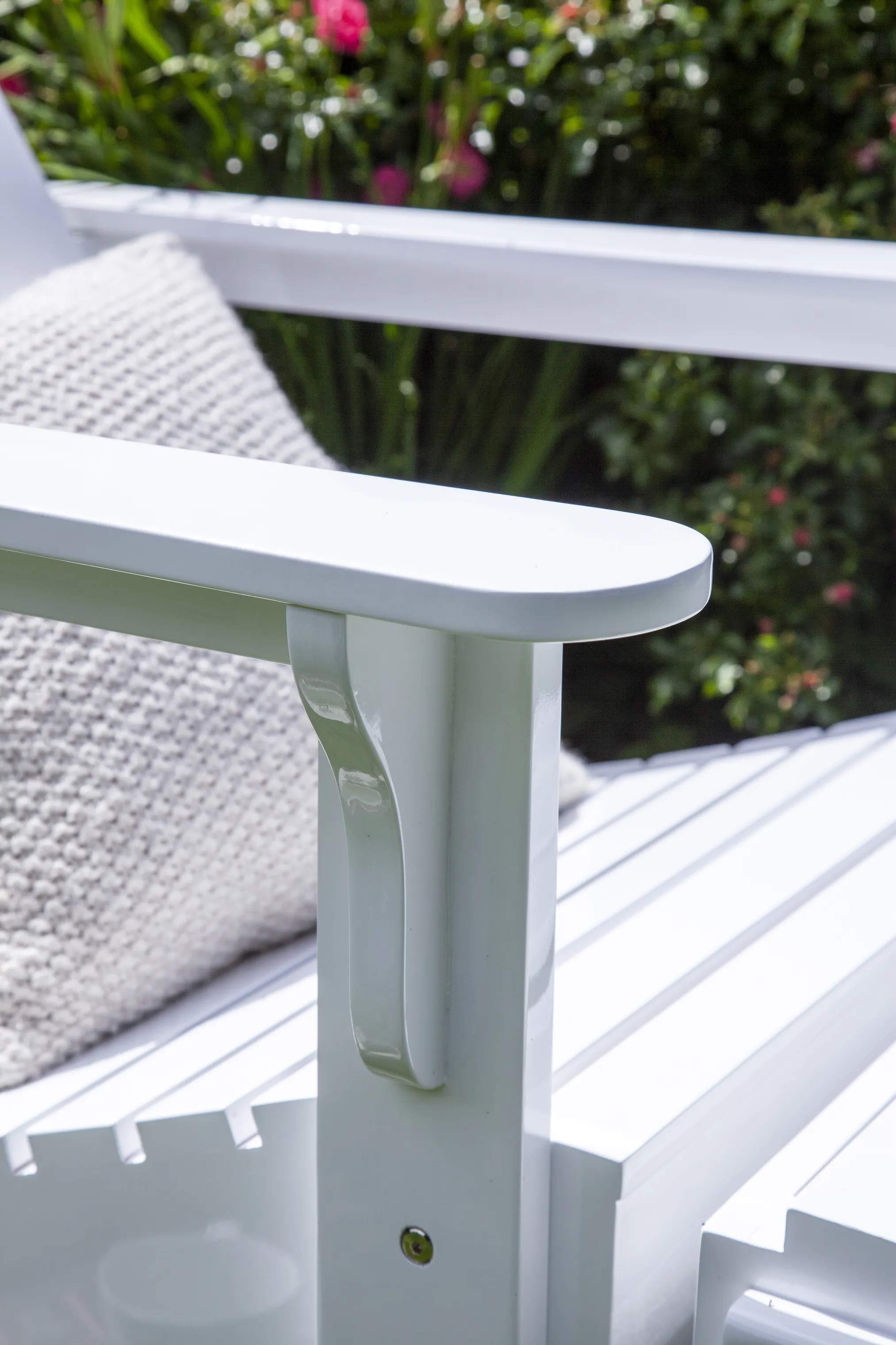 cinas Loungestole Adirondack Loungestol m. fodskammel i Hvid, 3