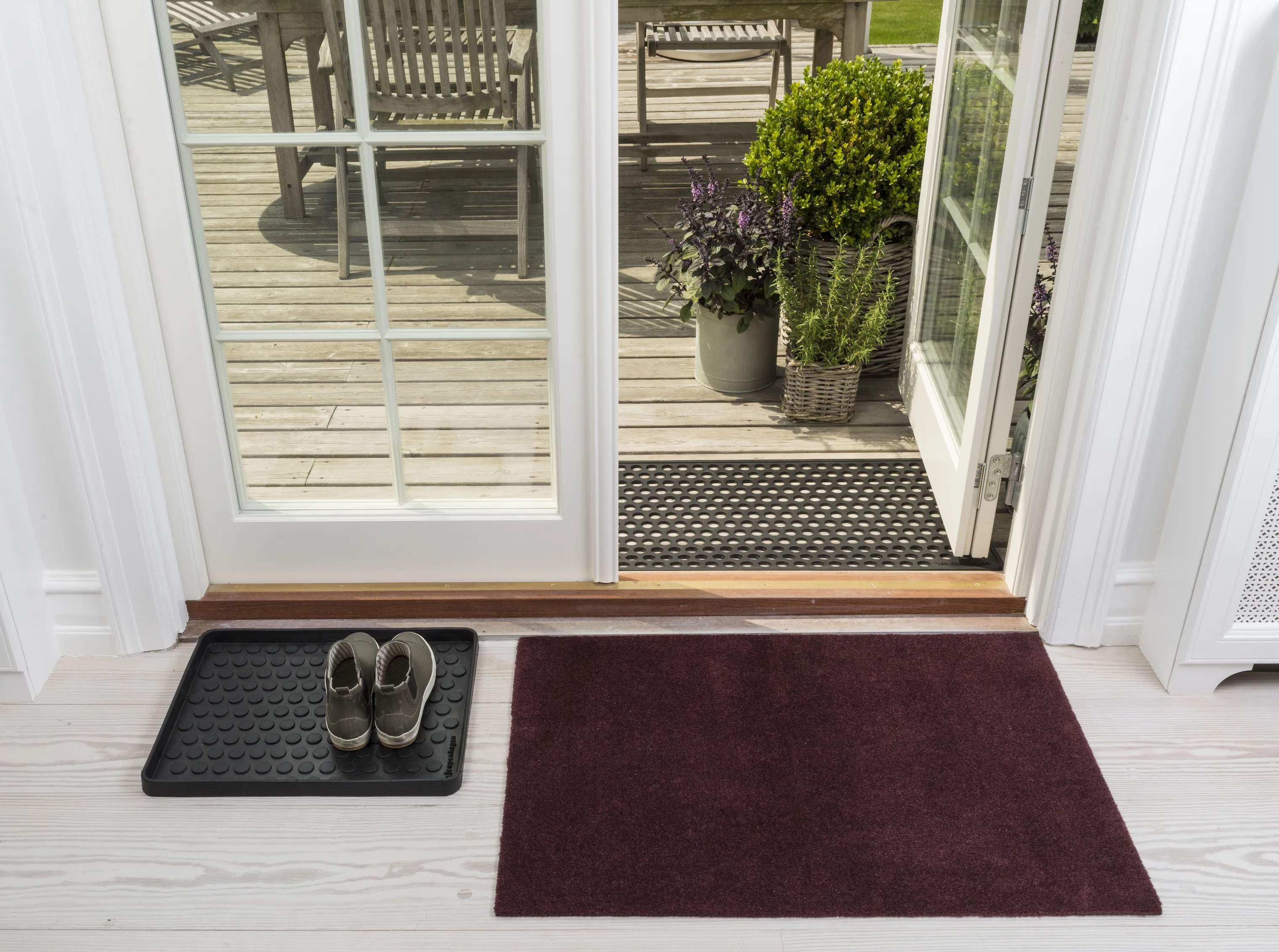 Tica Copenhagen Dørmåtter Uni Color Unicolor Gulvmåtte i Bordeaux, B60 x L90 cm, 2