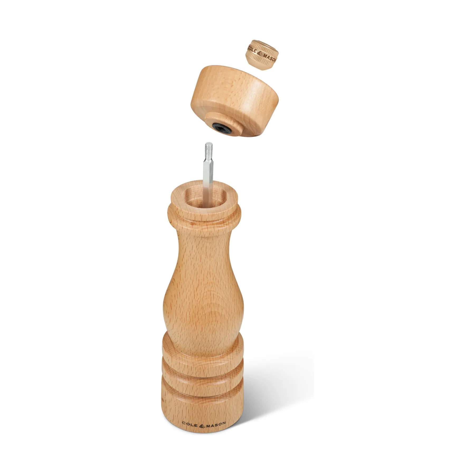 Cole&Mason Saltkværne London Saltkværn i Natural Beech, 22 cm, 7