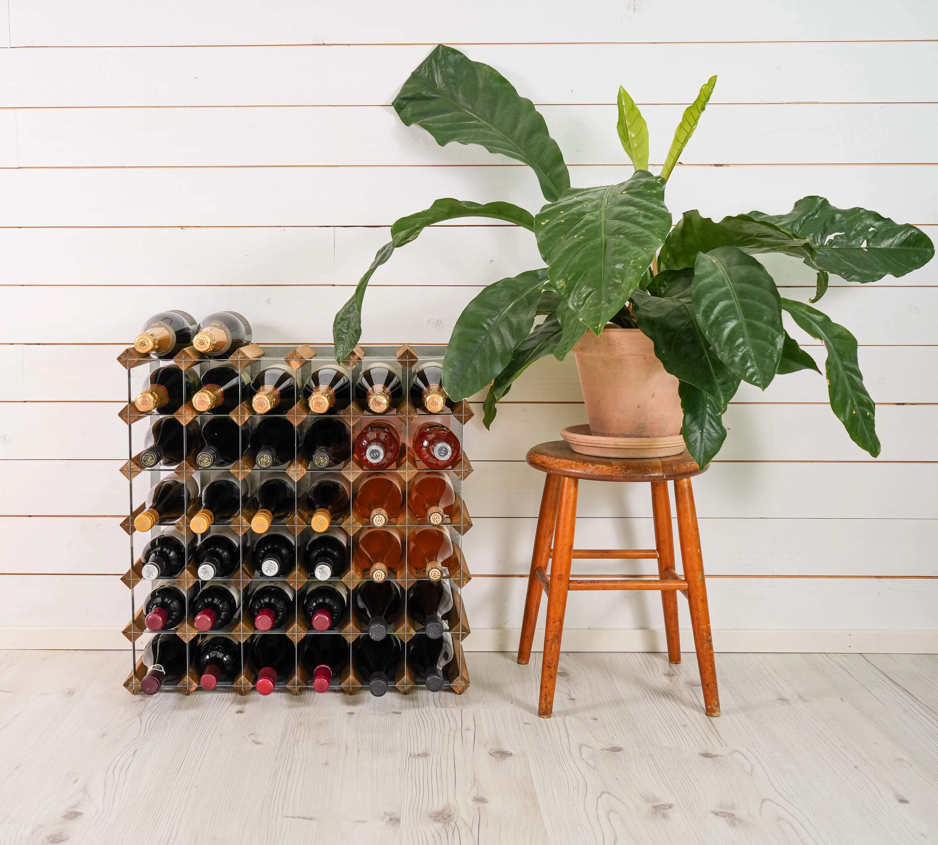 Traditional Wine Racks Vinreoler Vinreol i Lys eg, 42 flasker, 2