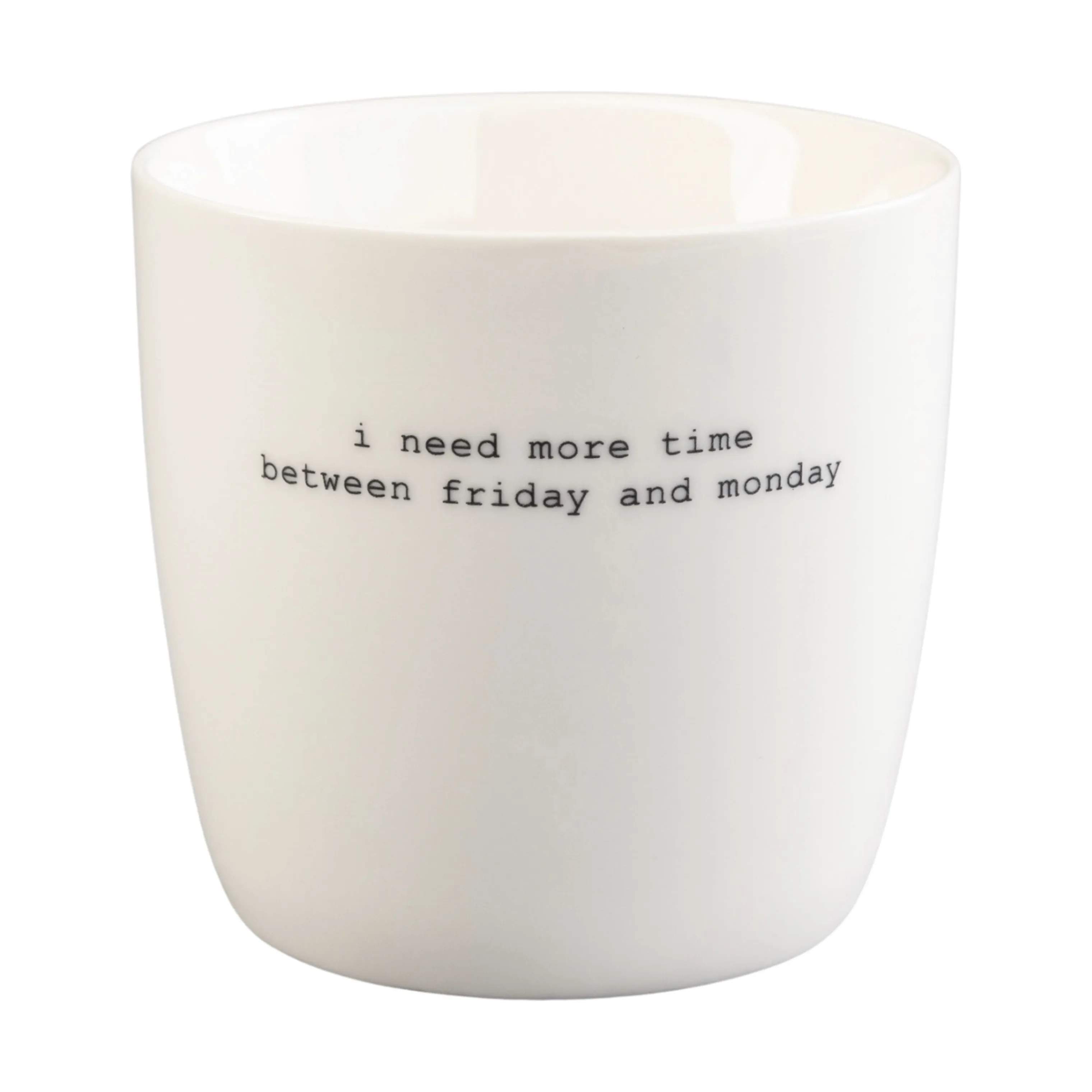 Krus - Need More Time, hvid, large