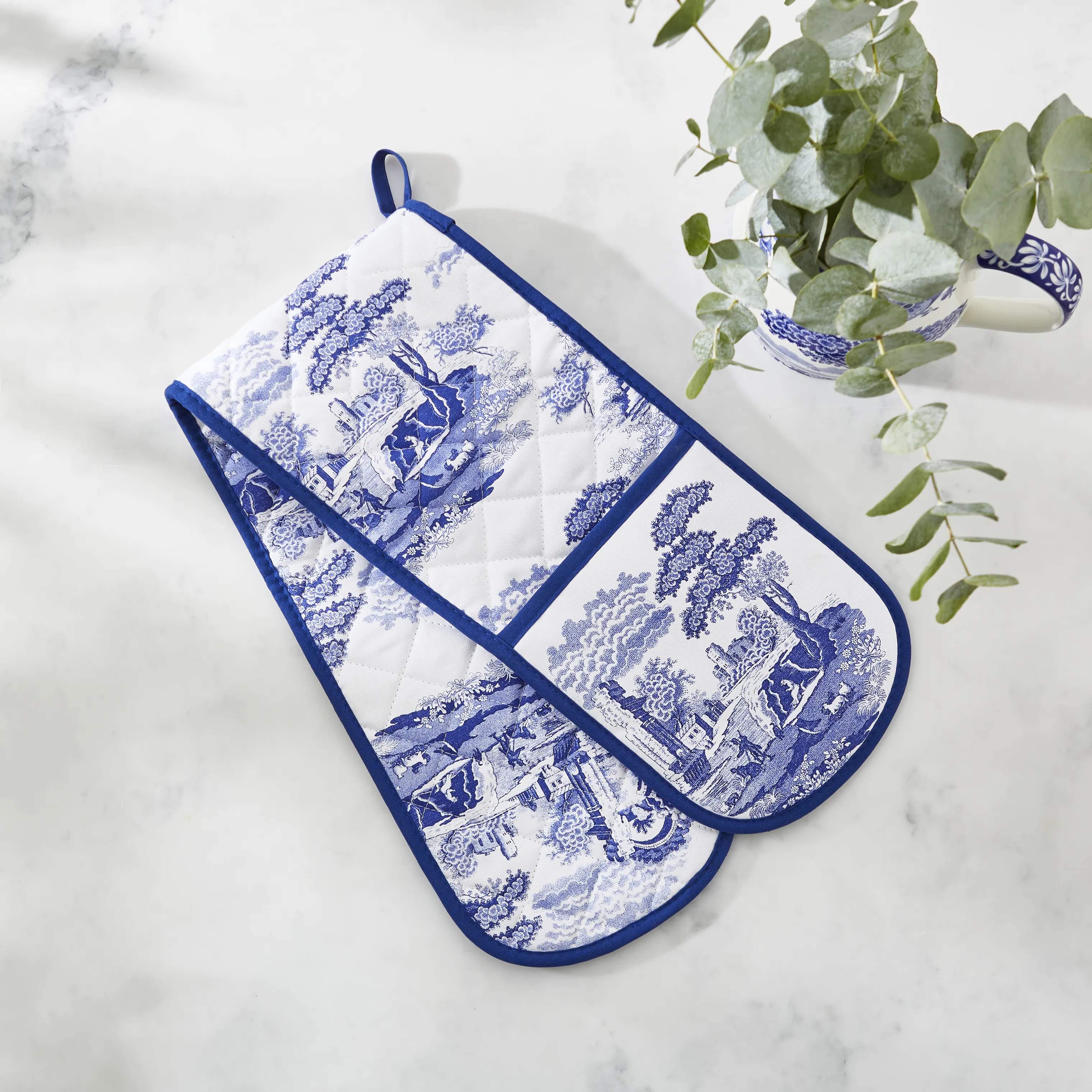 Pimpernel Grillhandsker Blue Italian Grillhandske i Blå/hvid, 2