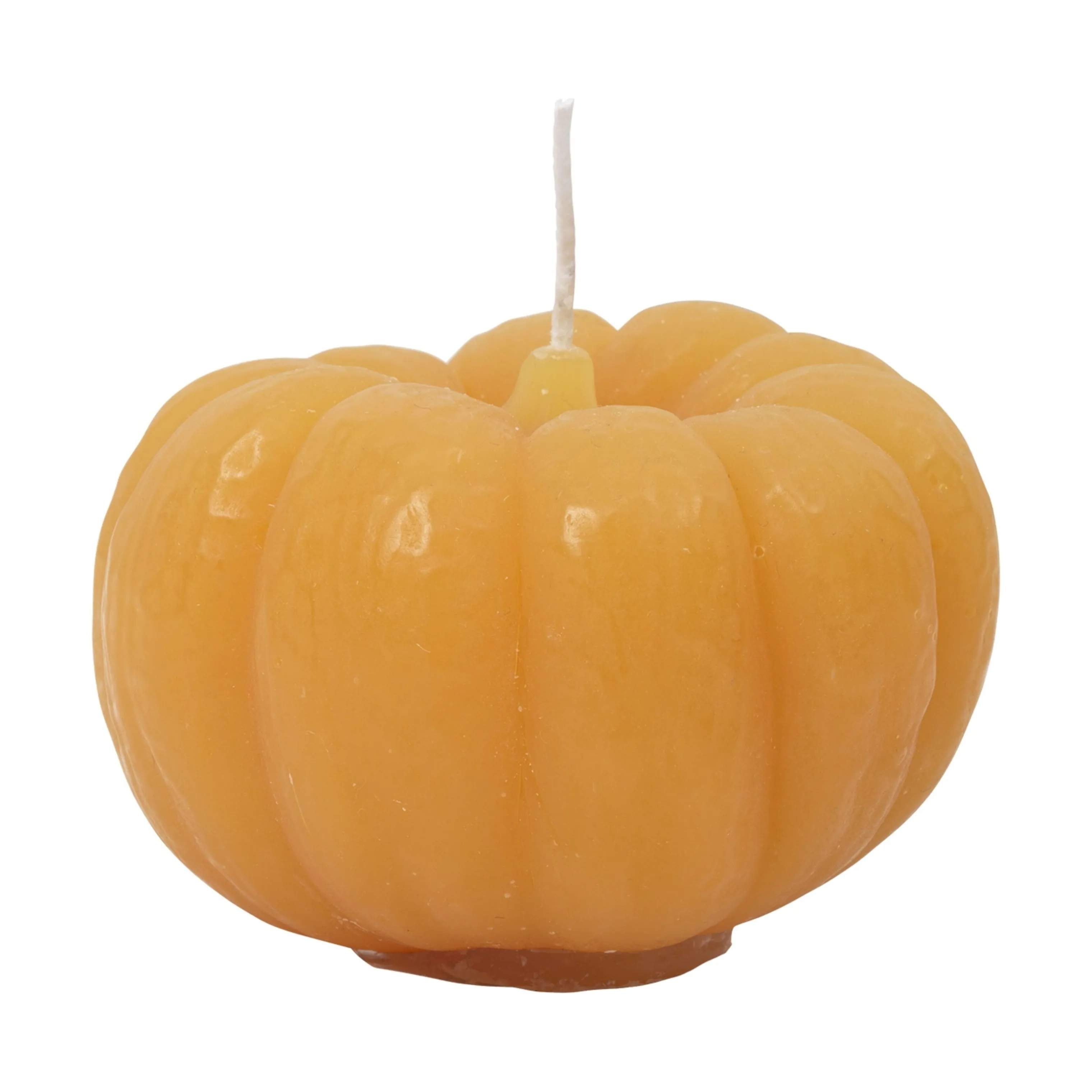 Broste Copenhagen Bloklys Pumpkin Figurlys i Orange, 1