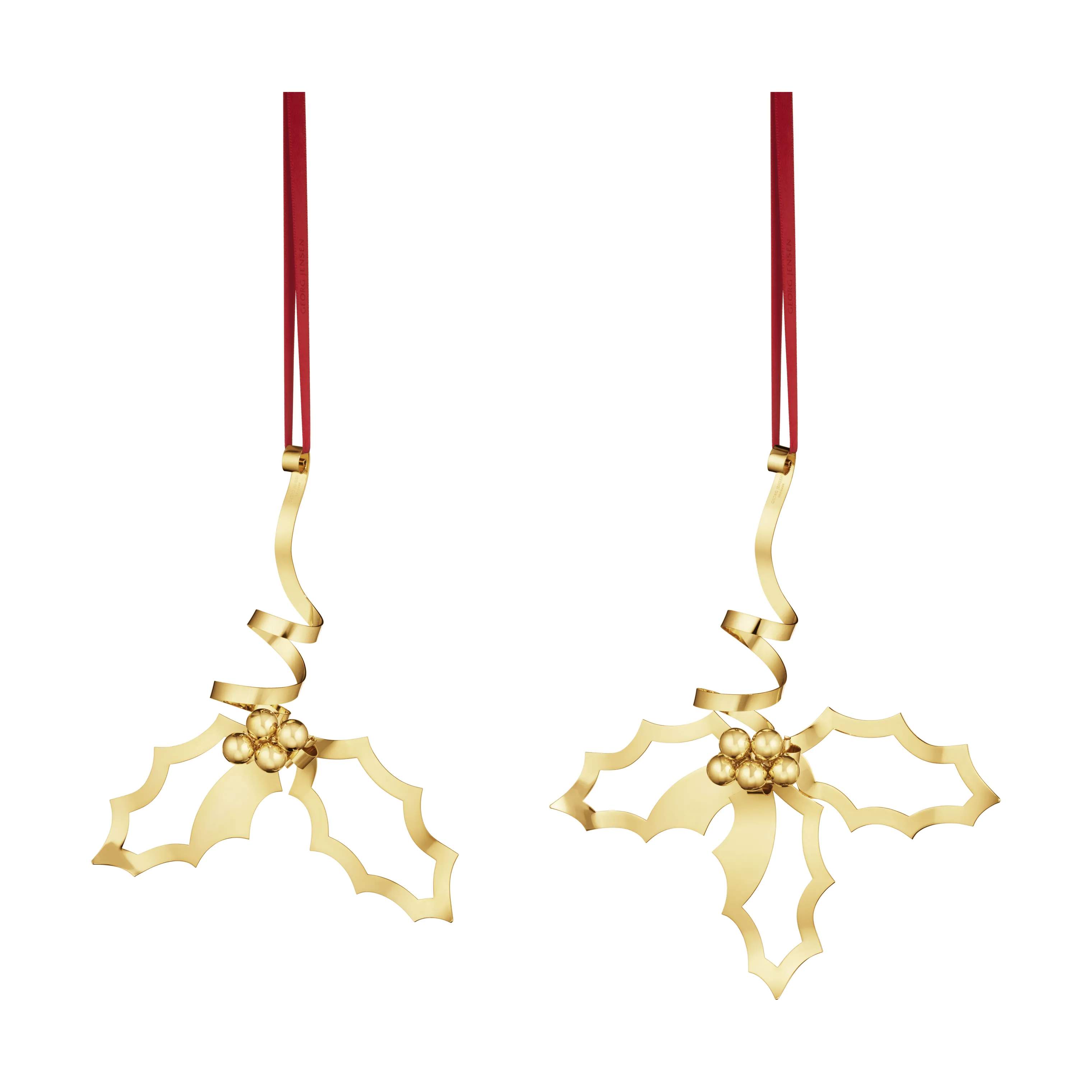 Georg Jensen Juleophæng Christmas Collectibles CC 2026 Juleornament - Mistelten - 2 stk. i Guld, 1