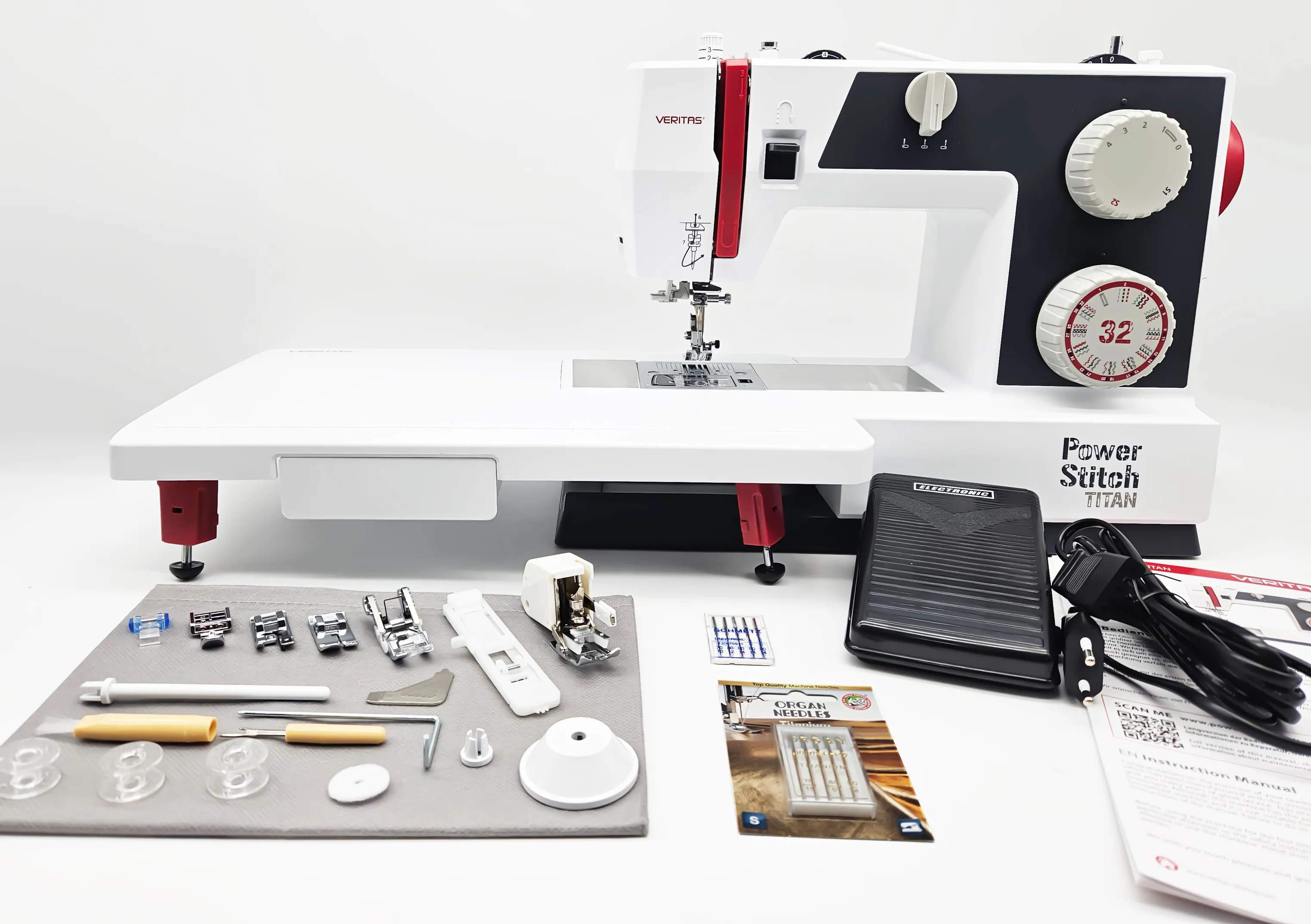 VERITAS Symaskiner Powerstitch 32 Titan Overlock i Hvid, 6