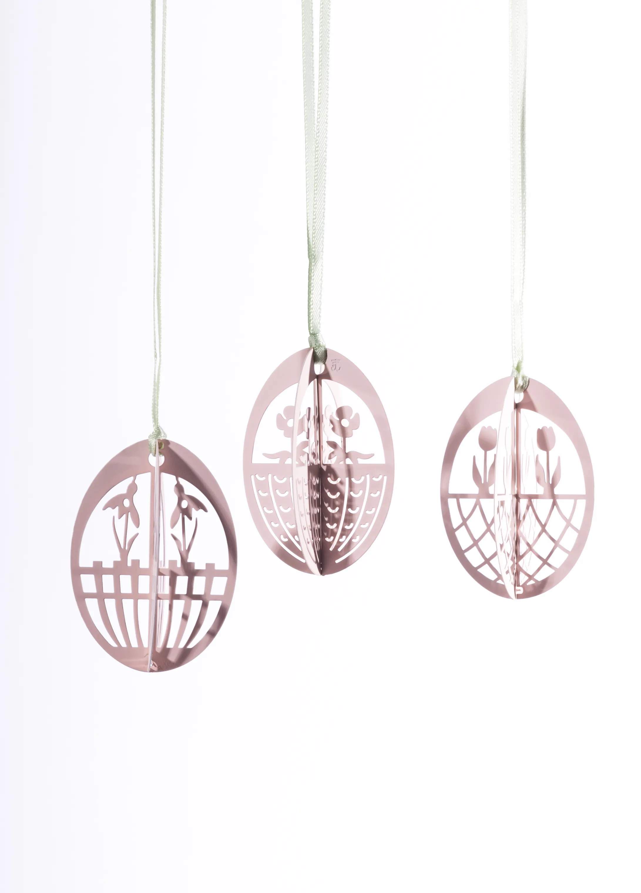 Jette Frölich Design Påskeæg og ophæng Design Påskeæg - 3 stk. i lyserød, 1