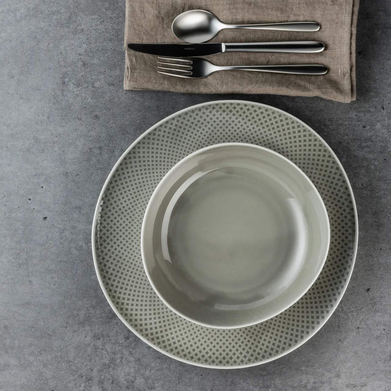 Rosenthal Middagstallerkener Junto Middagstallerken i Grå, 31,5 cm, 2
