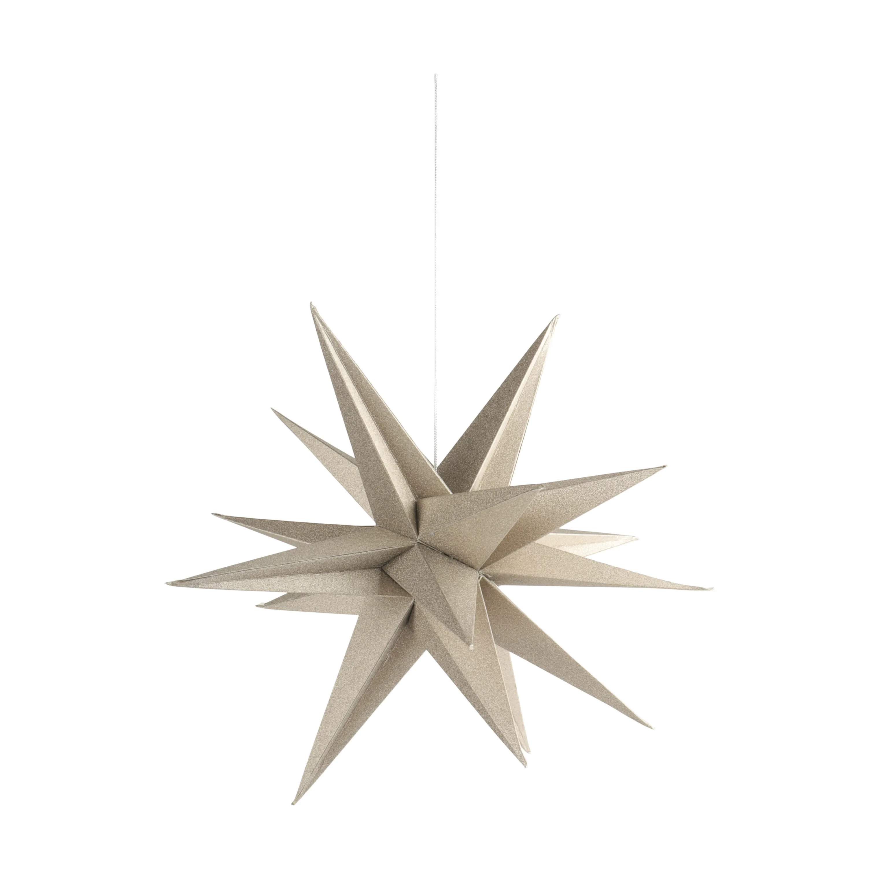 Casa Christmas Juleophæng Papirstjerne i Guldglimmer 3D, 30 cm, 1