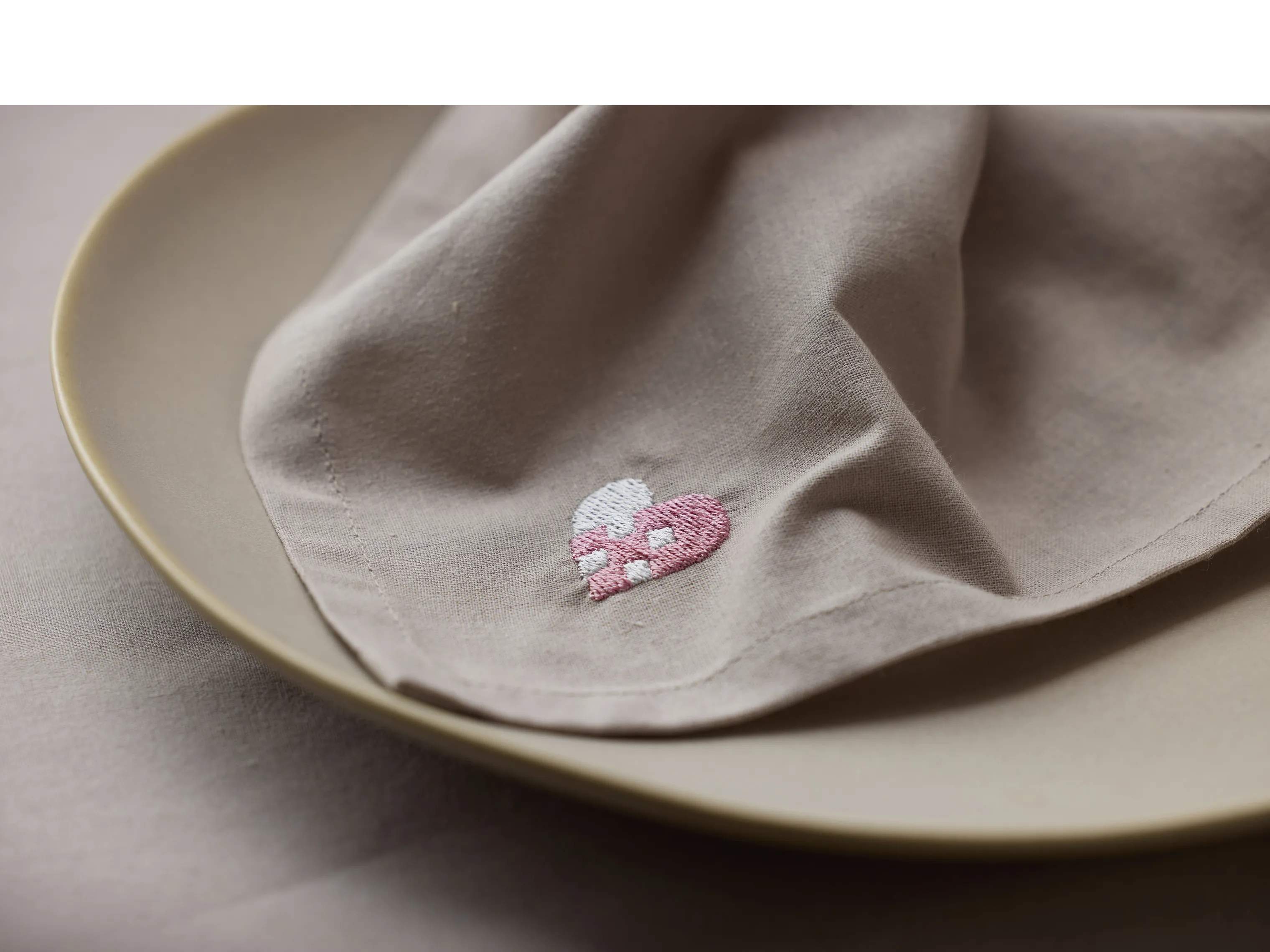 Södahl Juleservietter Christmas Hearts Stofservietter - 4 stk i Rose, 2
