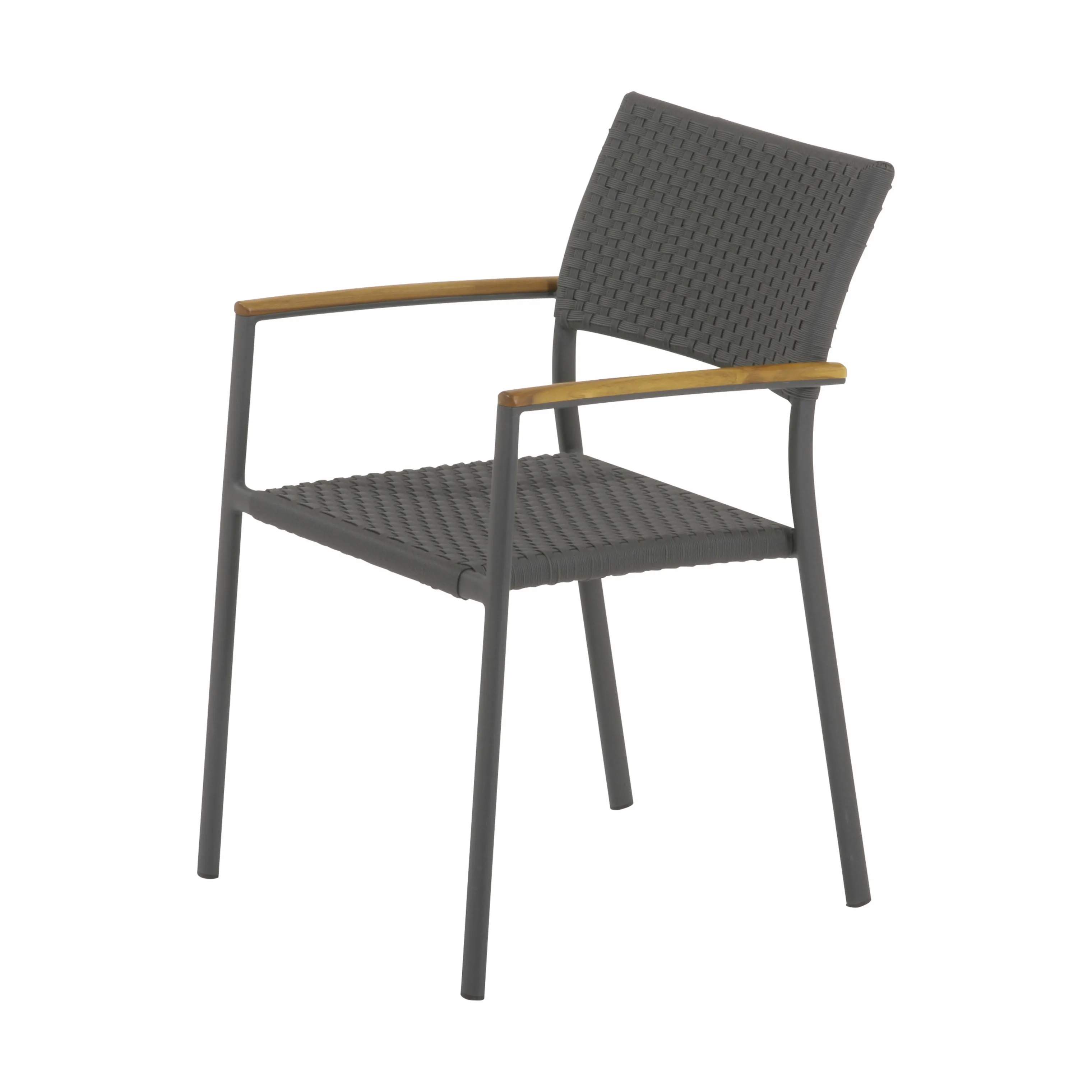 Mandalay Havemøbelsæt Toscana & Siena Havemøbelsæt - 7 dele i Antracit /Teak, Bord (L 197 cm) med 6 stole, 5