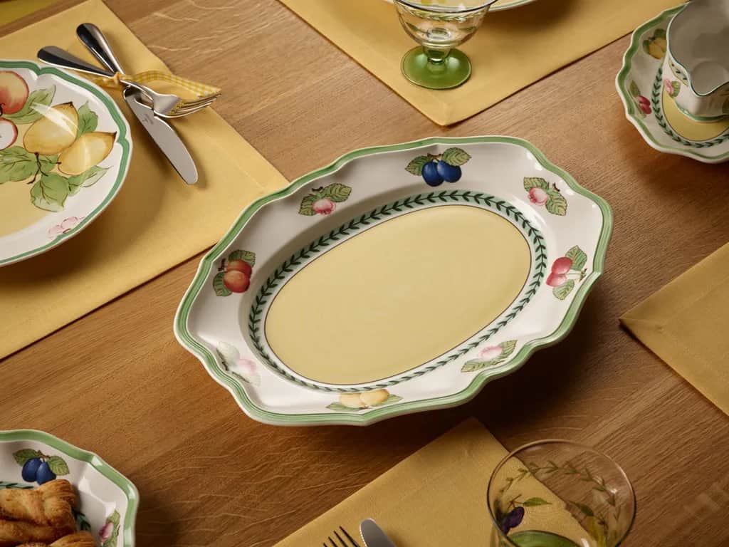 Villeroy & Boch Serveringsfade French Garden Fleurence Oval Fad i Hvid/gul, 2