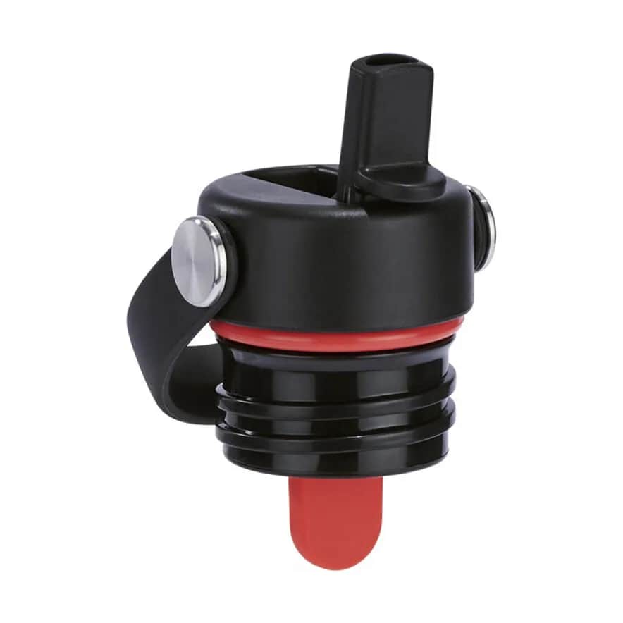 Hydro Flask To go kopper Standard Mouth Flex Straw Låg i Sort/rød/hvid, 3
