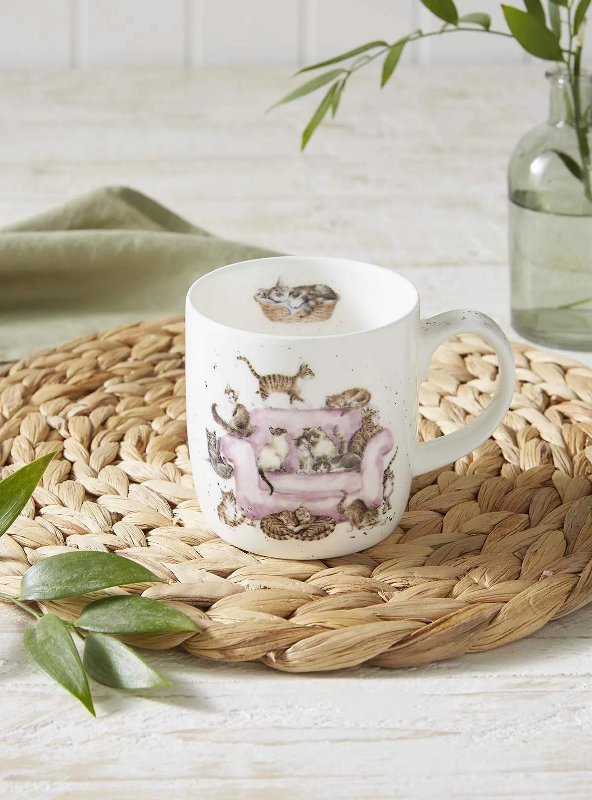 Royal Worcester Krus og kopper med hank Wrendale Krus - Cattitude i Katte, 3