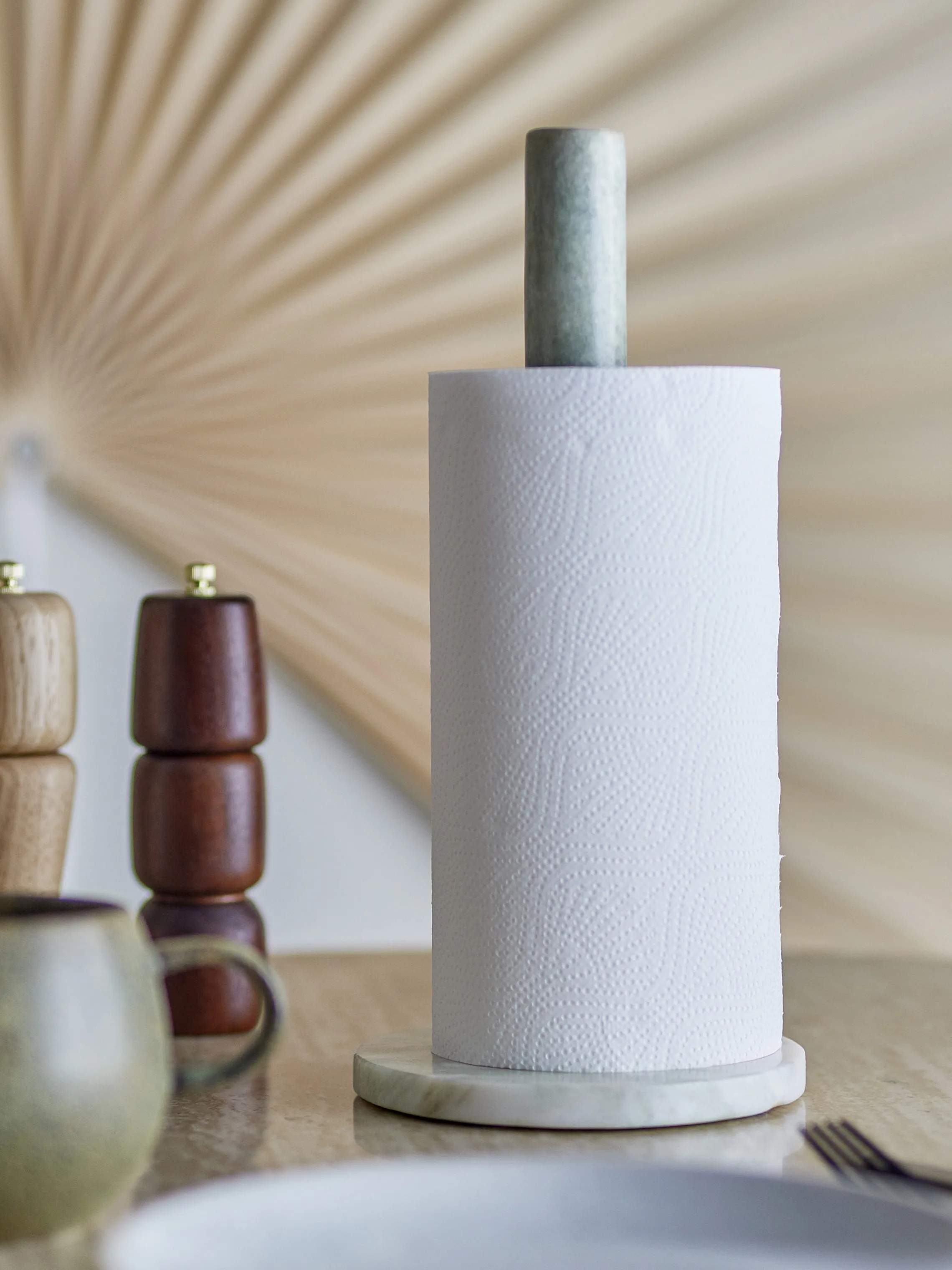 Bloomingville Køkkenrulleholdere Emy Køkkenrulleholder i Grøn/Beige, 2