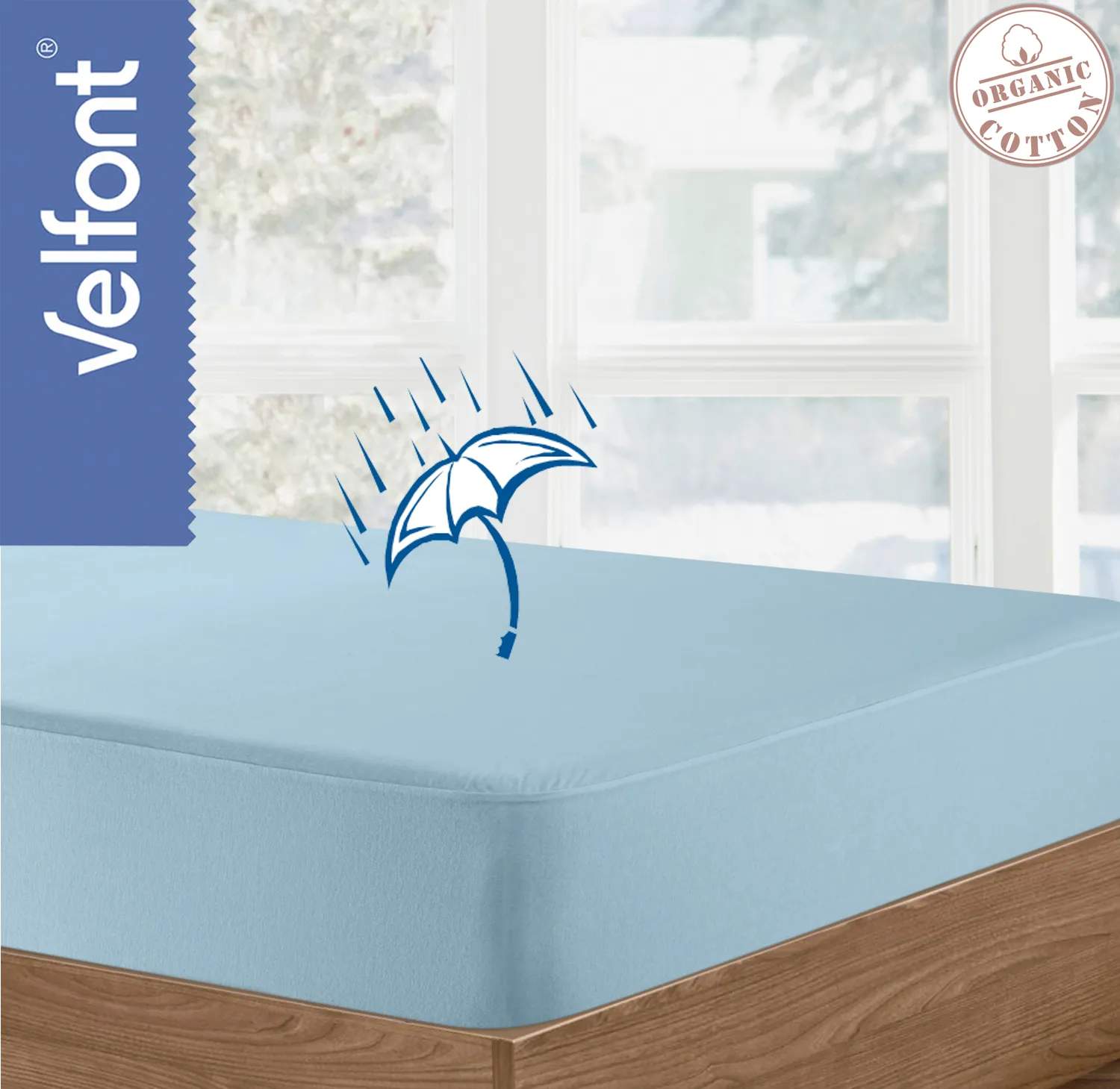 Velfont Lagner Vådliggerlagen i Powder blue , B70 x L140 cm, 2
