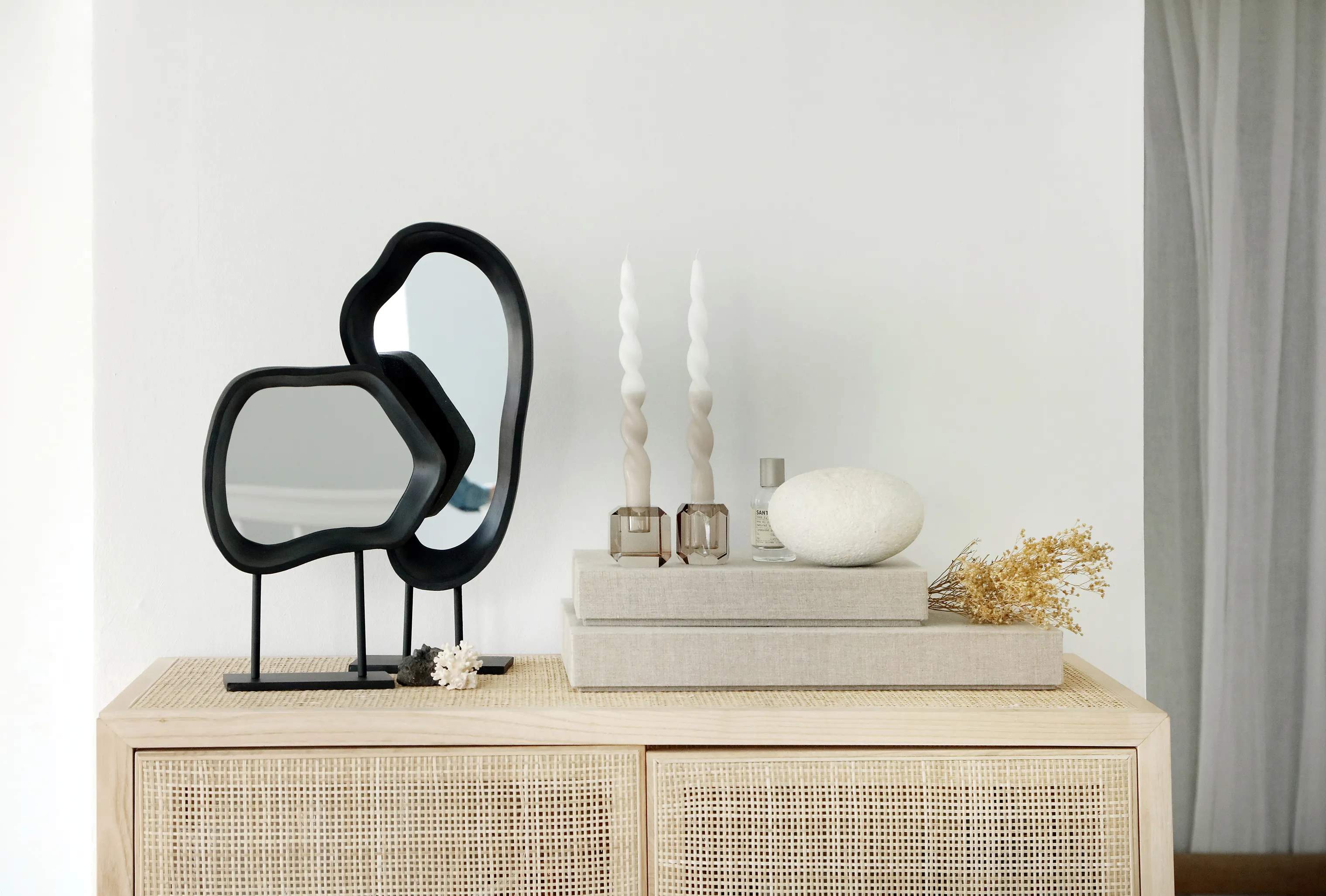 CASA Living Spejle Spejl i Sort, 29,5 cm, 2