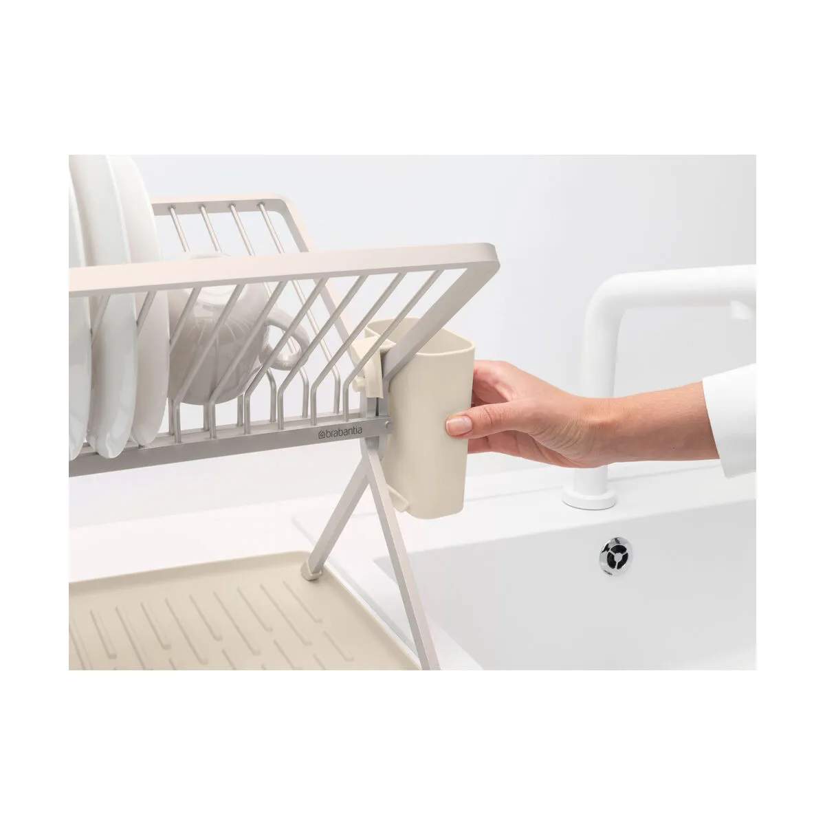 Brabantia Opvaskestativer Sink-side Sinkside Opvaskestativ i Soft Beige, B37 x L33 cm, 4