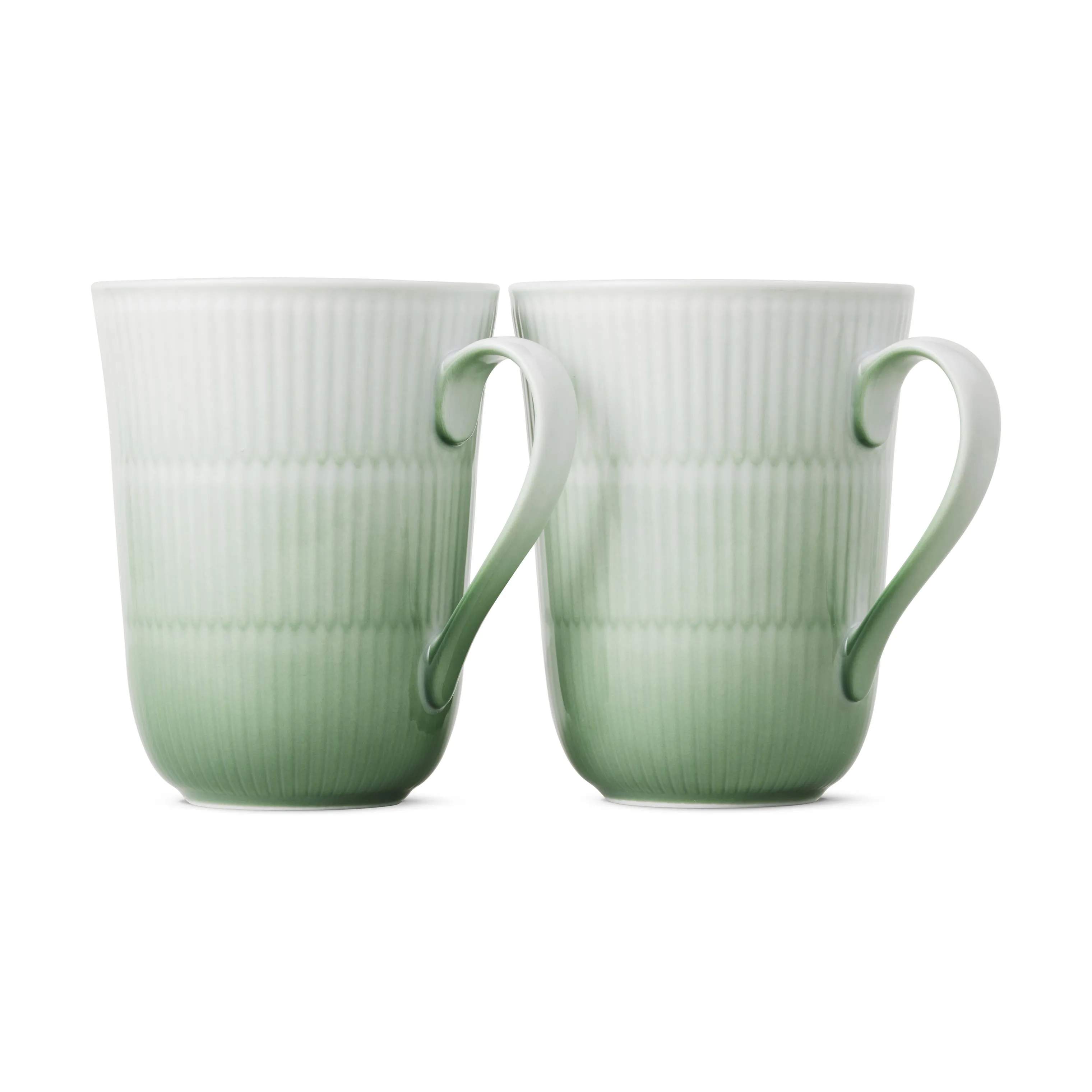 Royal Copenhagen Krus og kopper med hank Iris Krus - 2 stk. i Grøn, 1