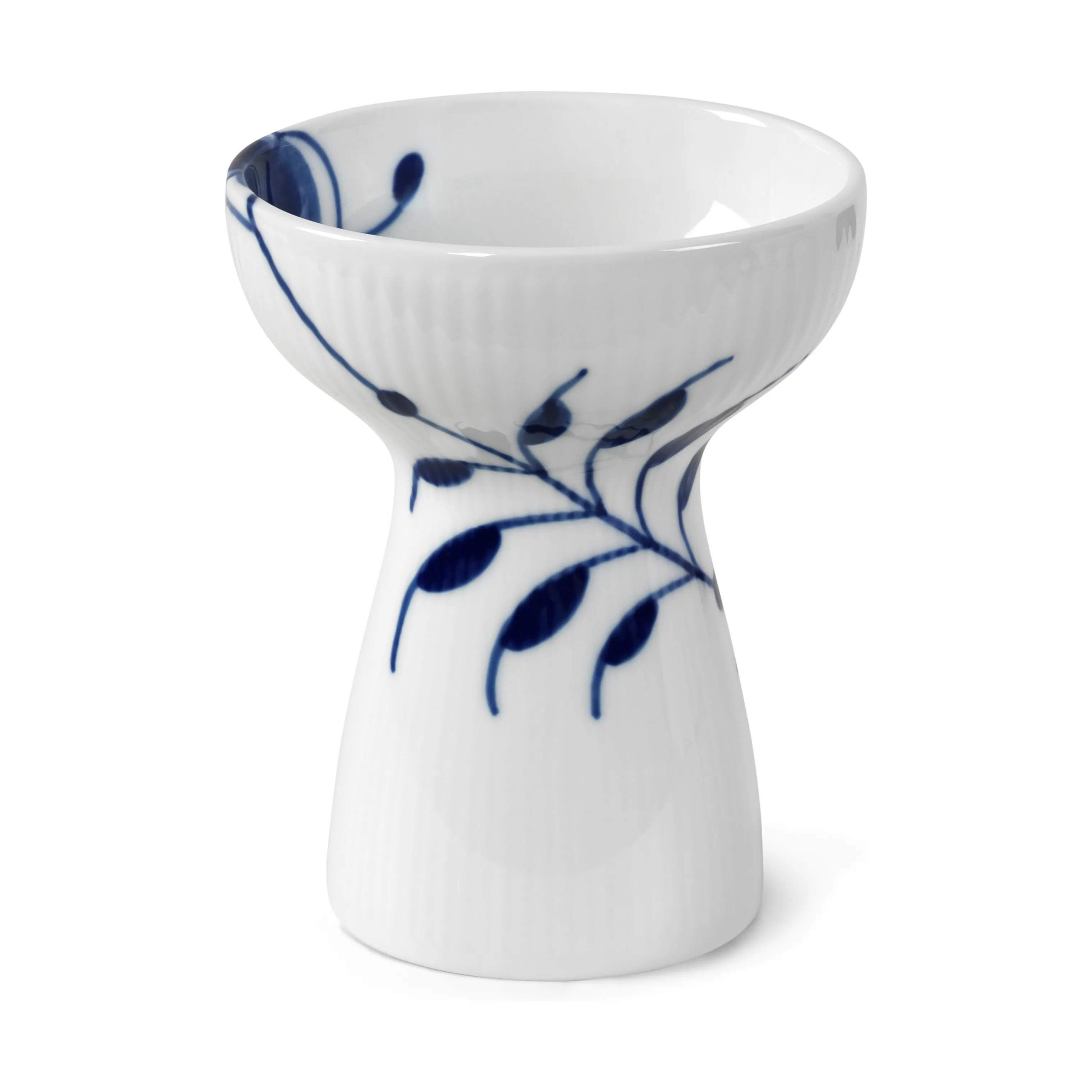 Blå Mega Riflet Vase, koboltblå/hvid, large