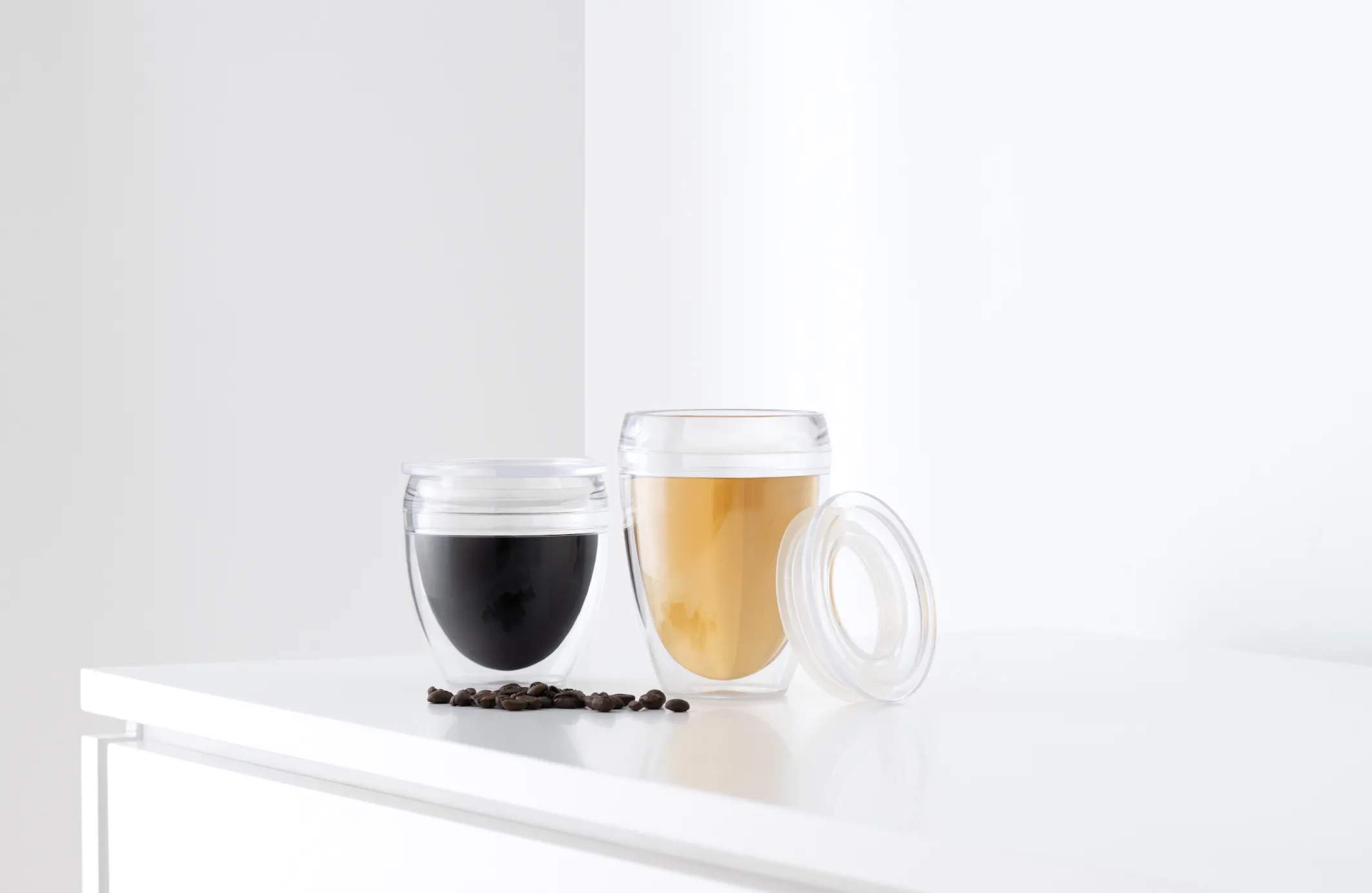 Bodum Termoglas Pavina To Go Krus med låg - 2 stk. i Transparent, 35 cl, 2