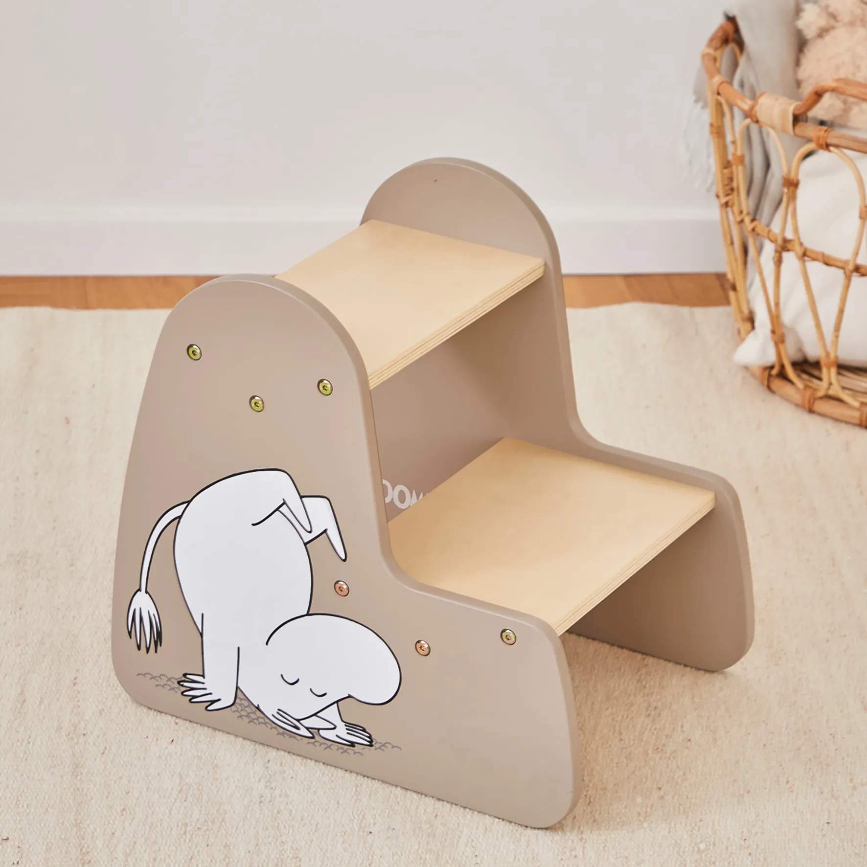 Barbo Toys Til børneværelset Mumi Trappestol i Natur, 2