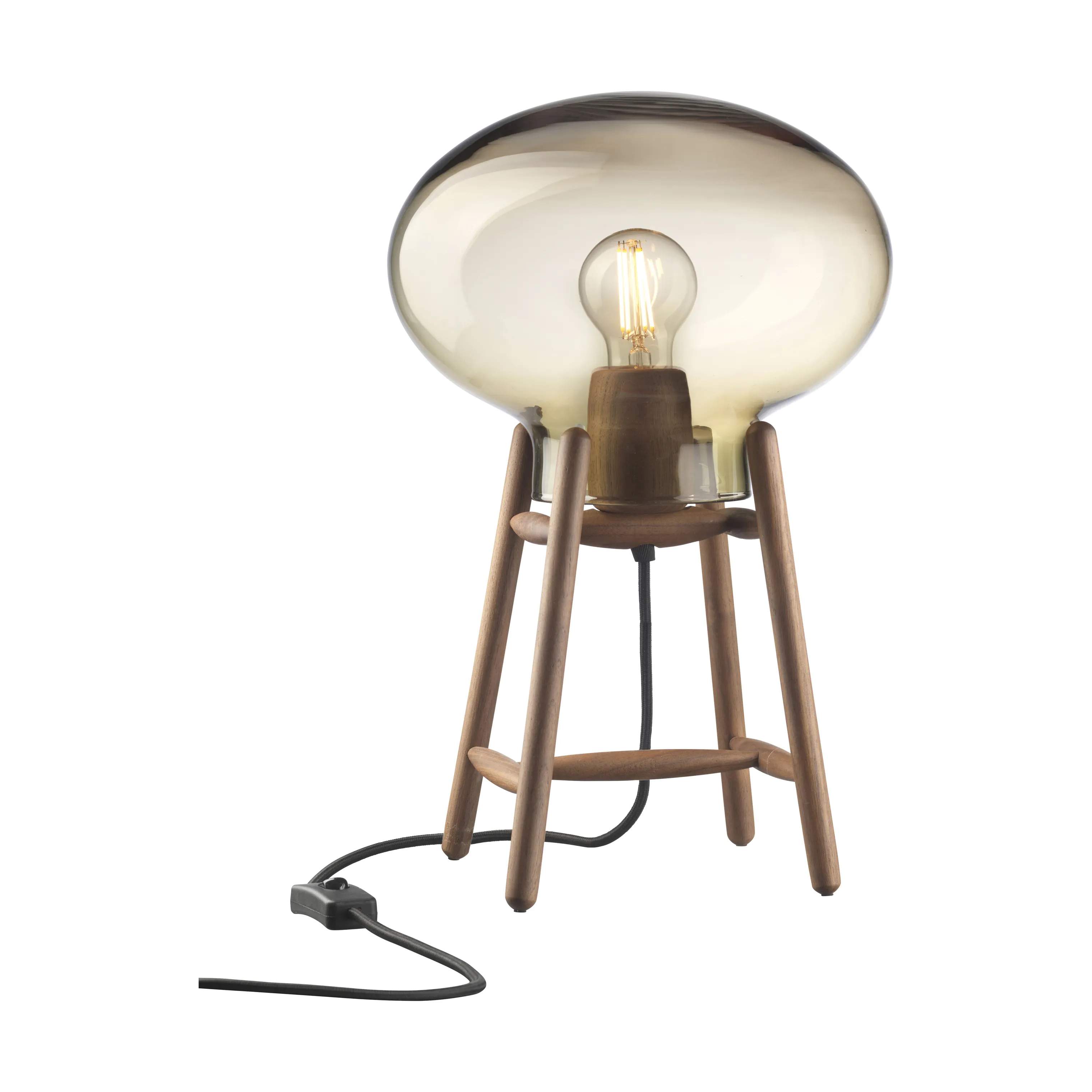 U4 Hiti Bordlampe, ravfarvet glas, large