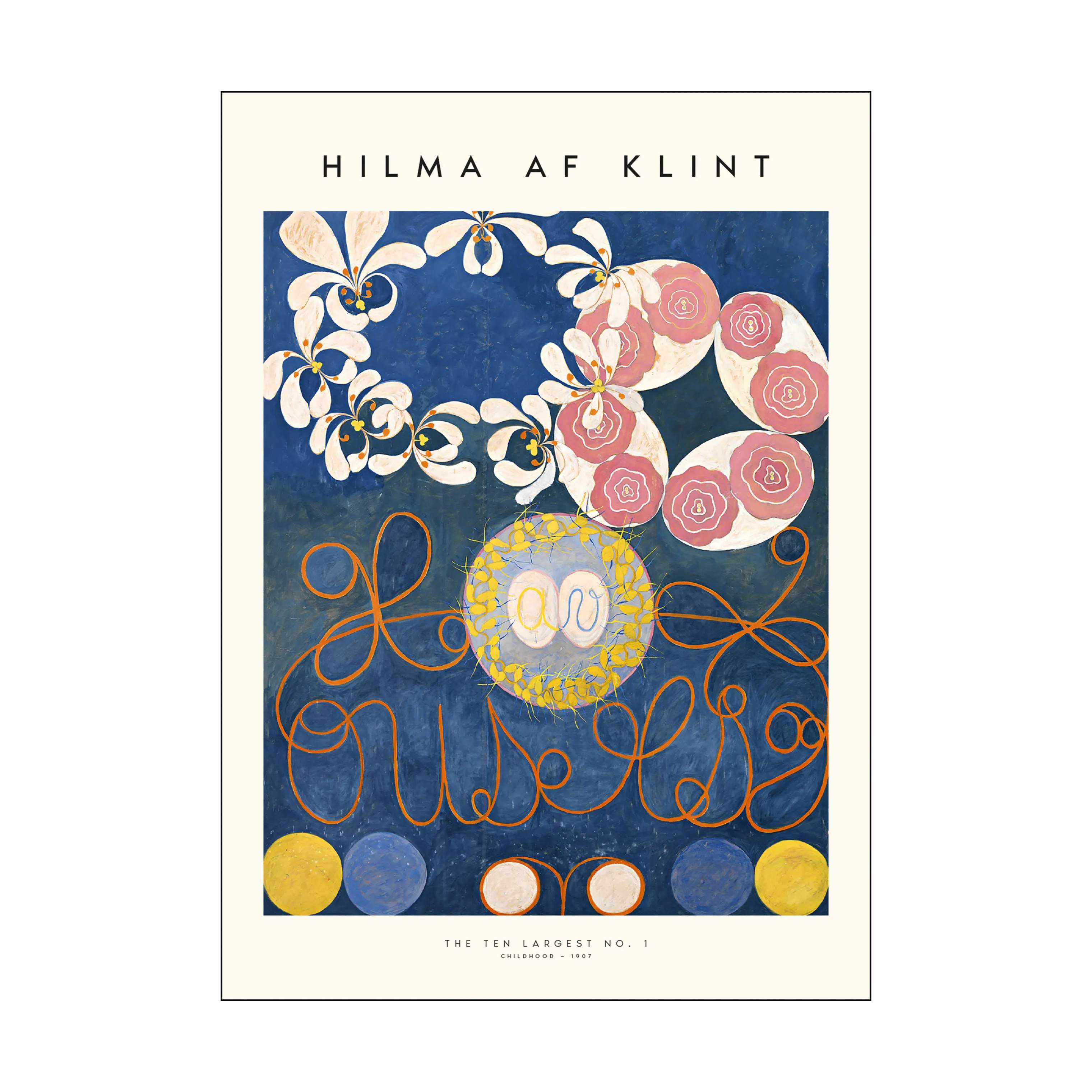 Plakat - The Ten Largo 1, hilma af klint multifarvet, large