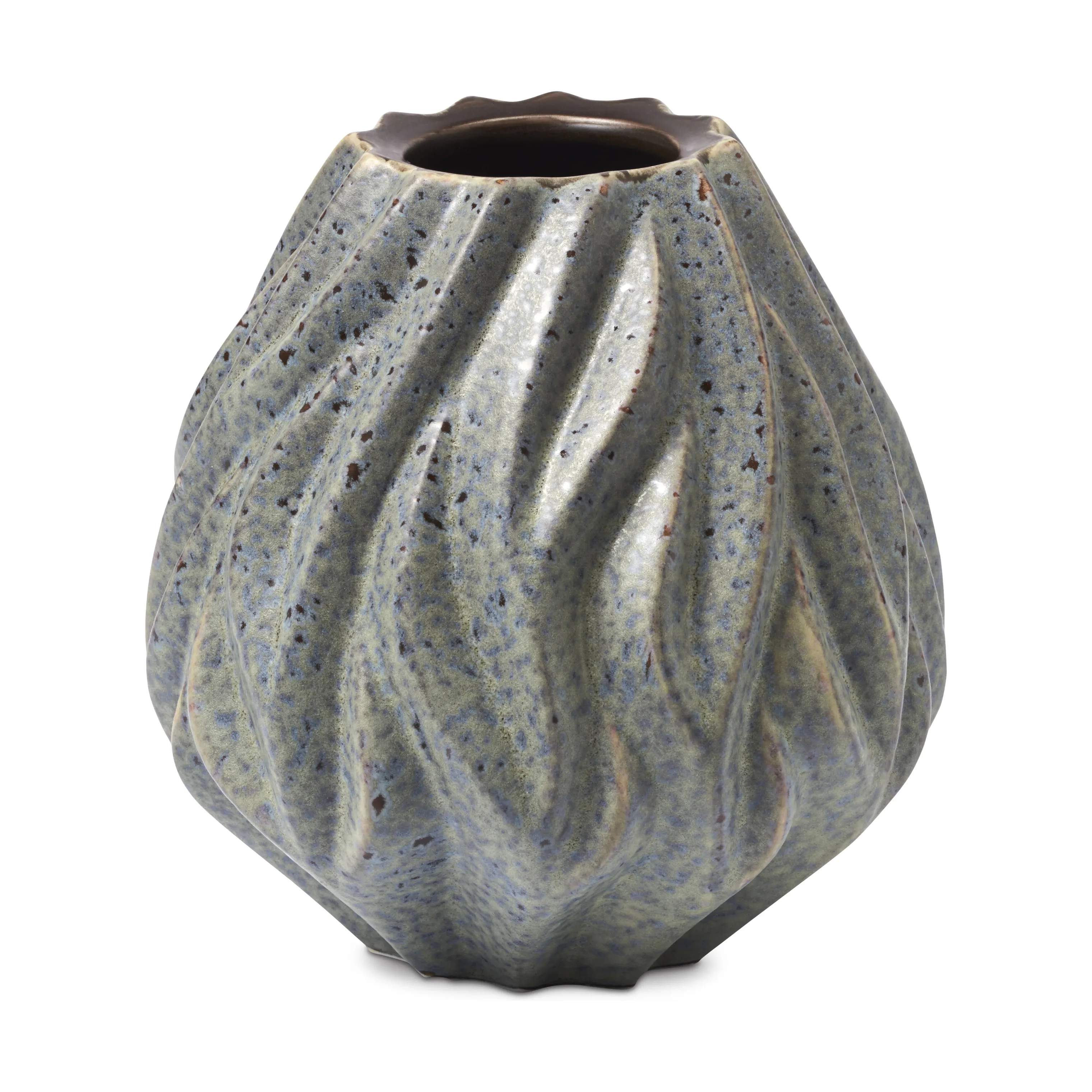 Flame Vase, gråblå, large