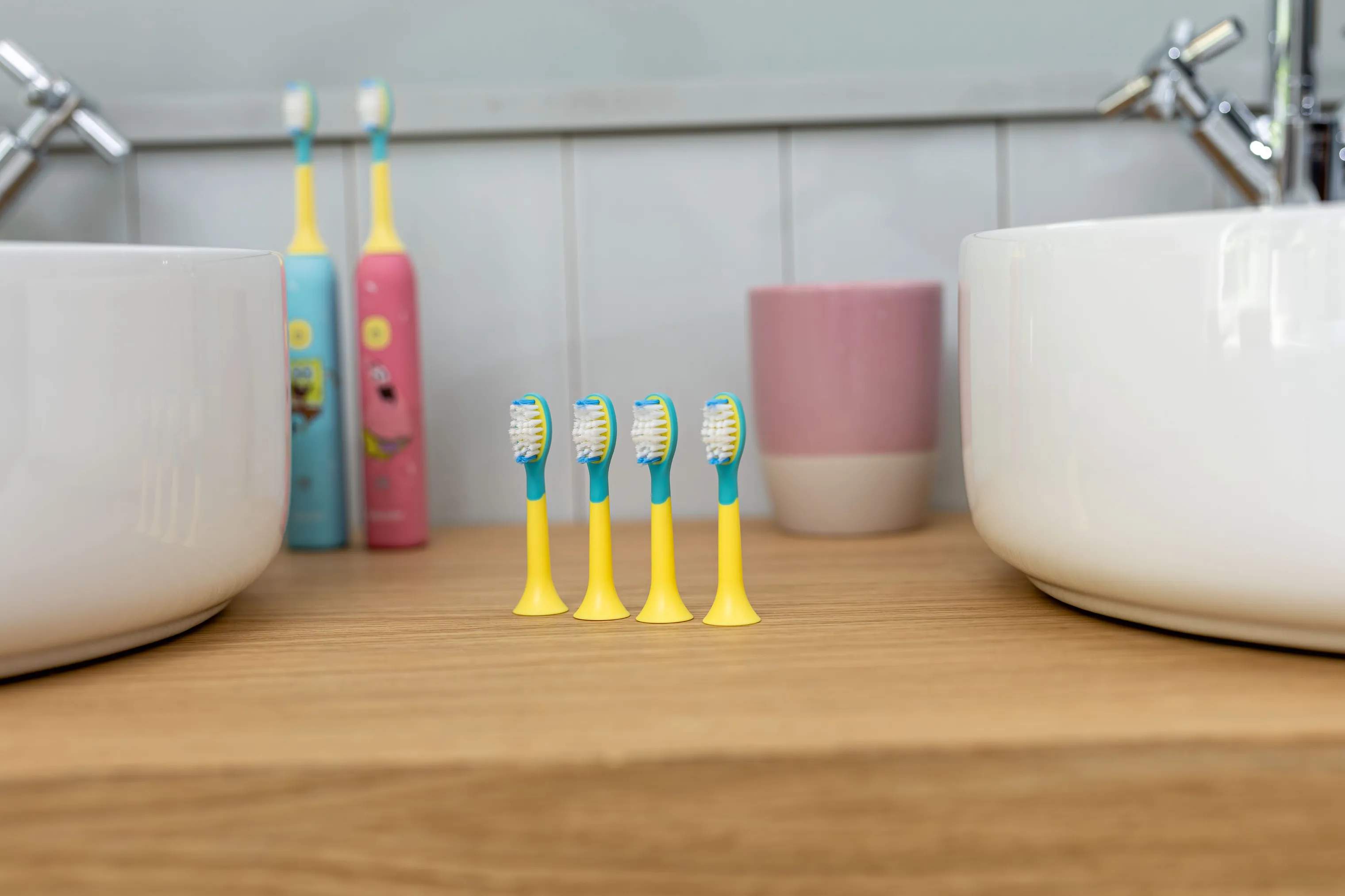 Beurer Tandbørstehoveder SC011A SonicCare Kids Clean Tandbørstehoved - 4 stk. i Gul, 2