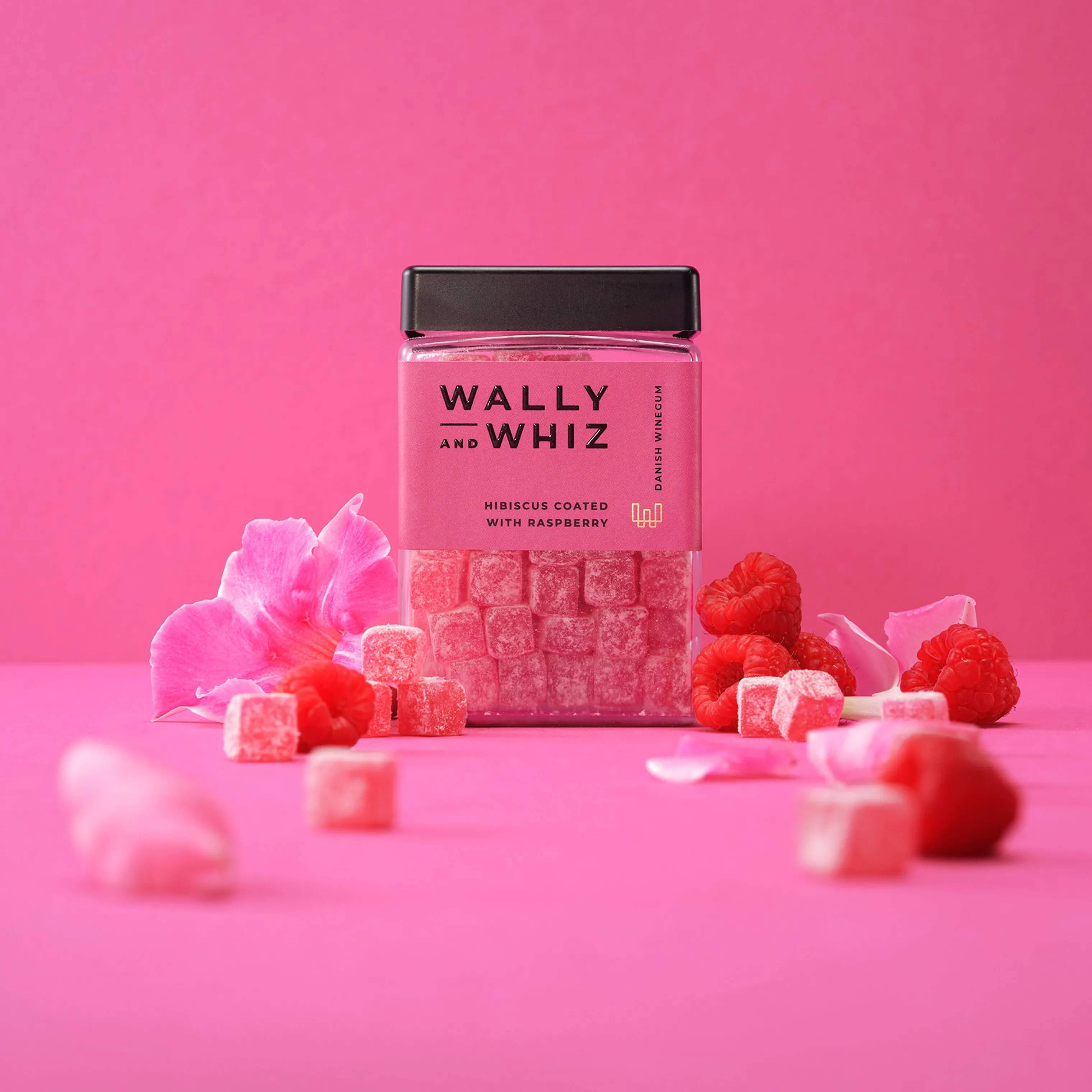 Wally and Whiz Søde sager Vingummi - Hibiscus med hindbær i 240 gram, 2