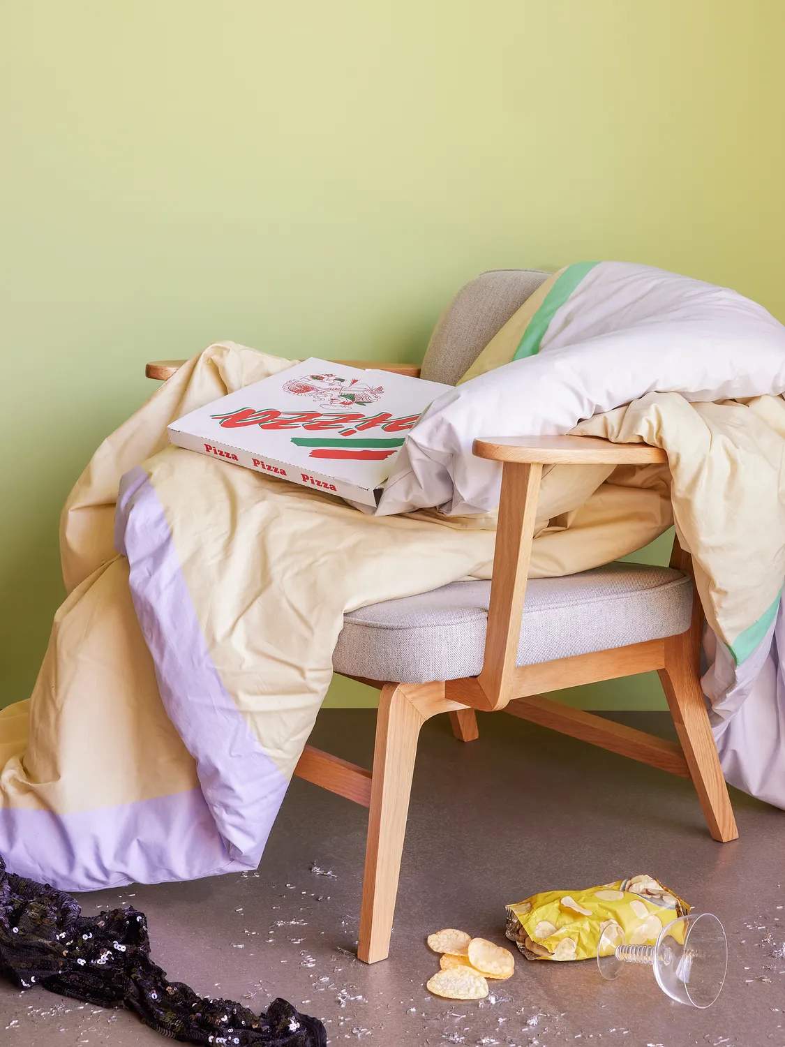Hübsch Sengetøj Block Sengetøj i Multifarvet, B140 x L220 cm, 9