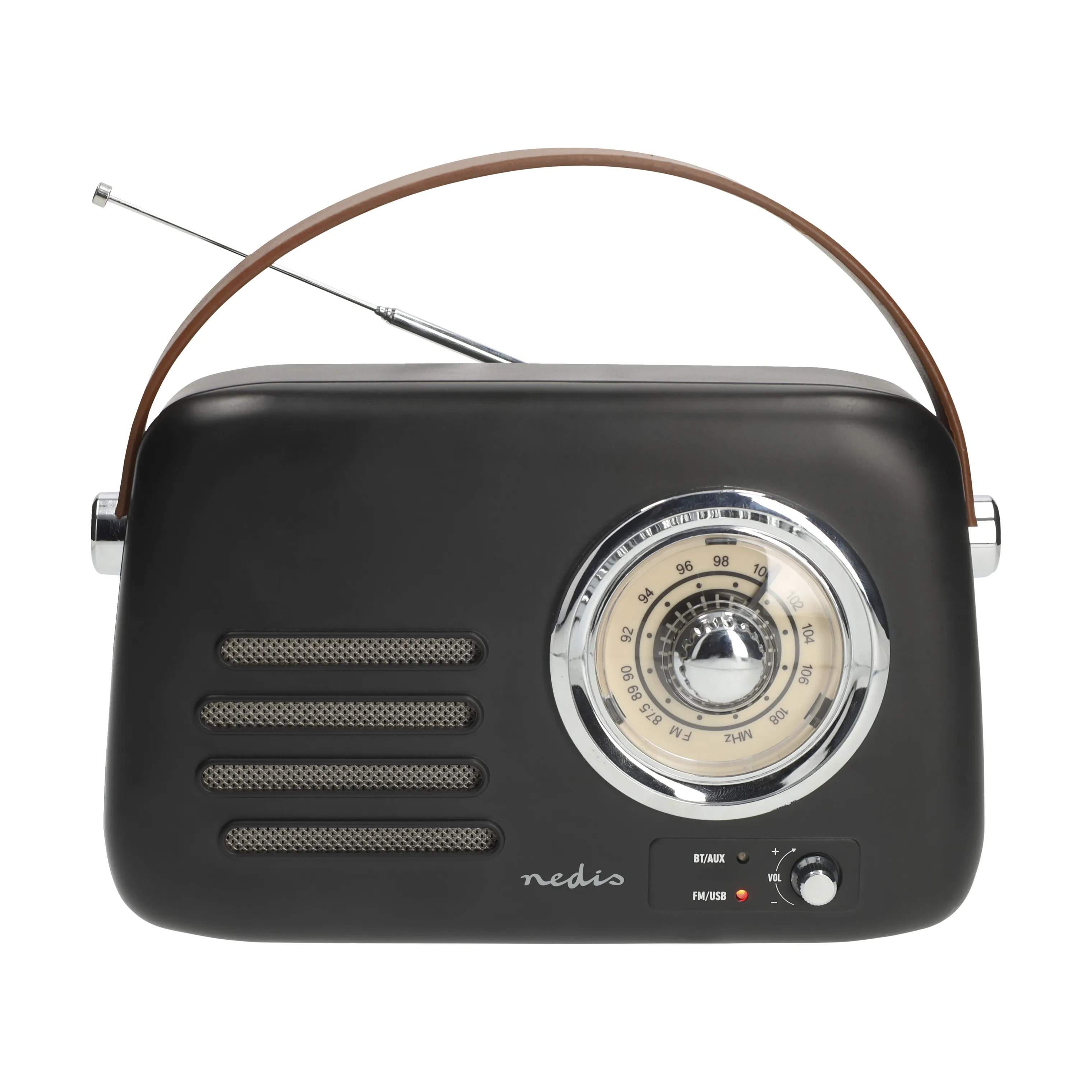 Nedis Højtalere FM Radio i Sort, 1