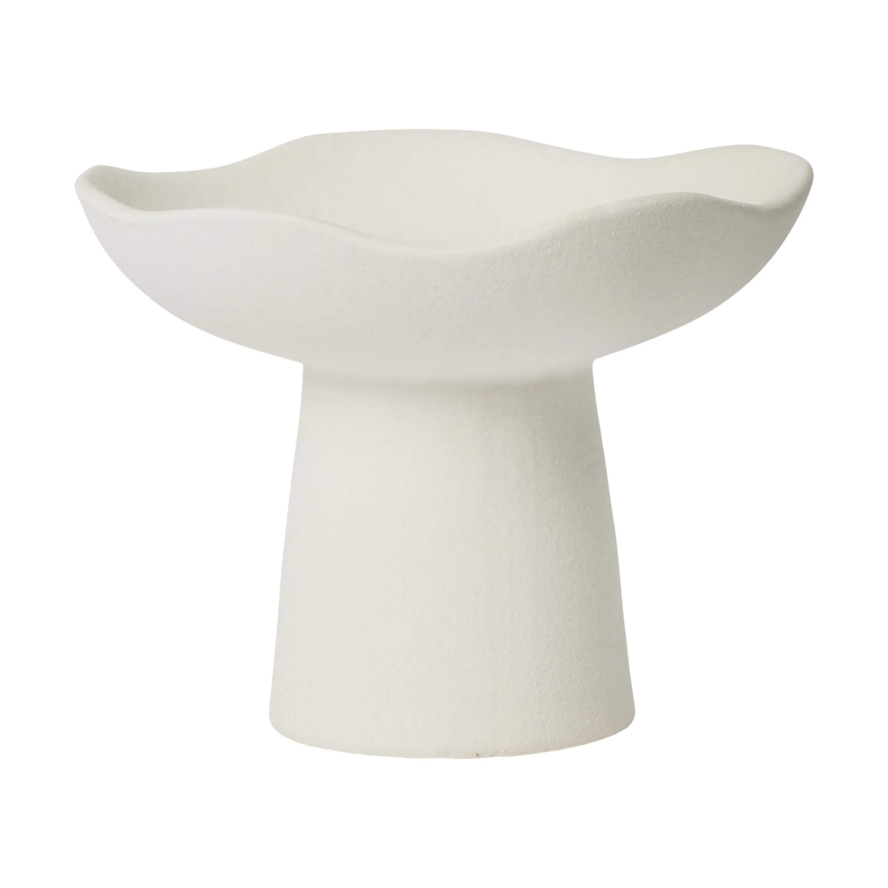 Broste Copenhagen Bloklysestage Momo Lysestage i Hvid , 12 cm, 1