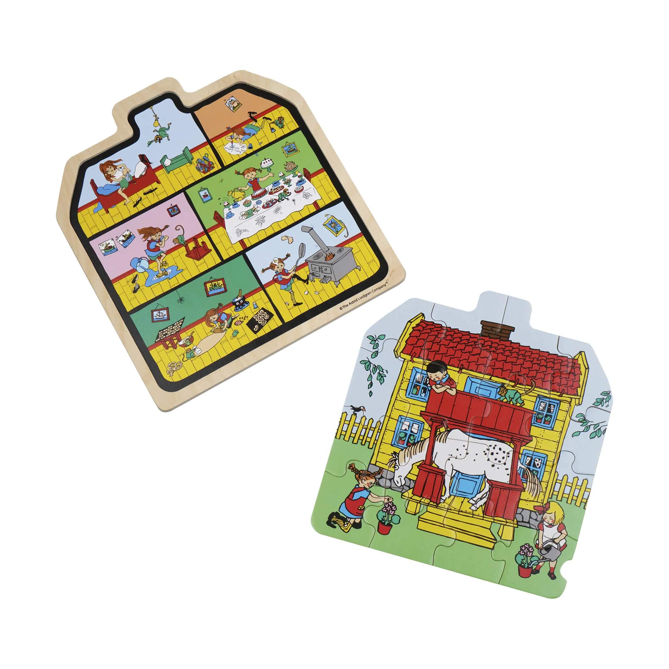 Barbo Toys Puslespil Pippi Langstrømpe Pippi Langstrømpe Puslespil - Huset i Multifarvet, 3