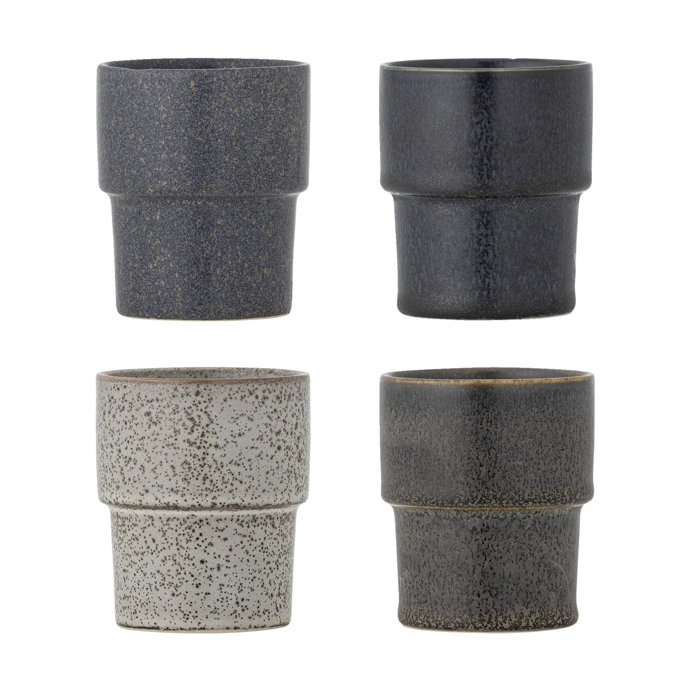 Bloomingville Krus og kopper uden hank Ewan Kop - 4 stk i Brown, 1