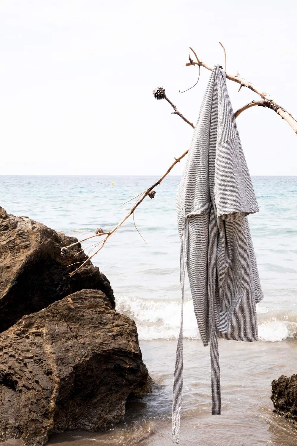 The Organic Company Morgenkåber Wellness Badekåbe i 180 Morning grey, S/M, 1