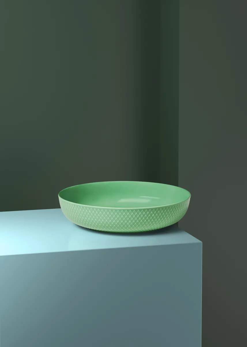 Lyngby Porcelæn Serveringsskåle Rhombe Color Serveringsskål i Grøn, 2